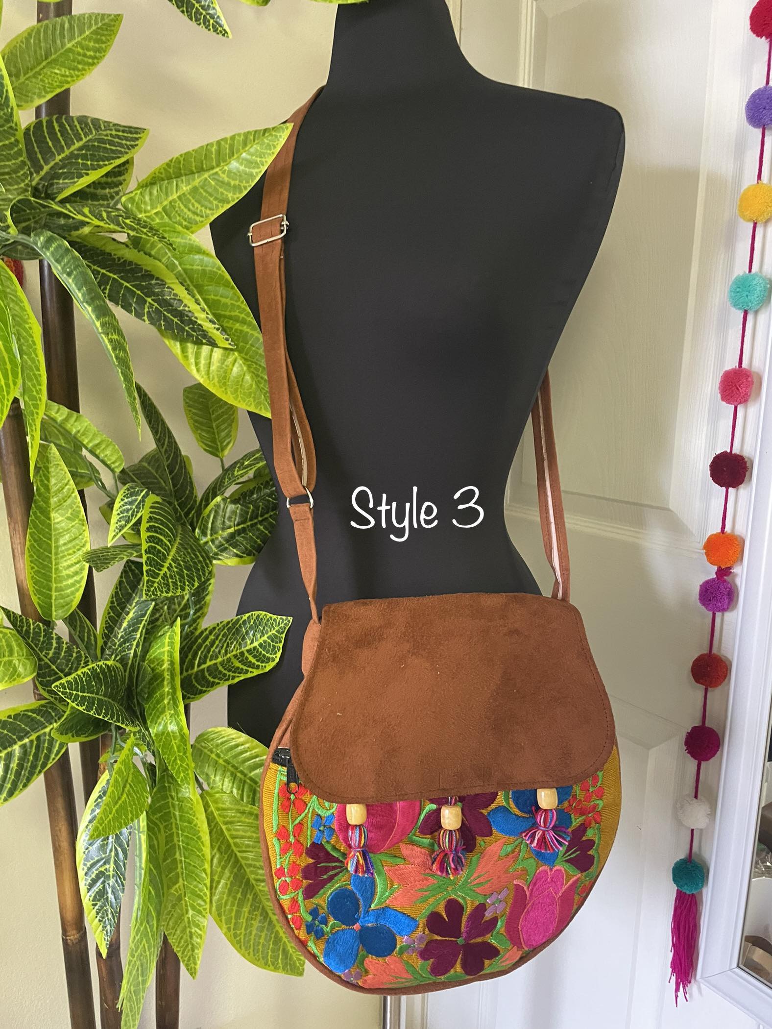 Floral Pear Messenger Bag
