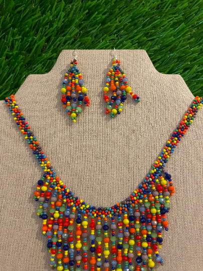 Beaded Rainbow Jewelry Set