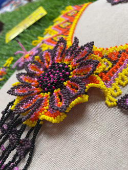 Image of Handmade Floral Beaded Jewelry Set