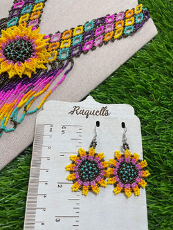 Image of Beautiful Rainbow Flower Jewelry Set