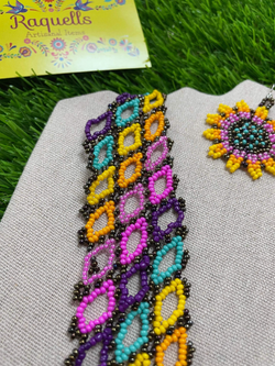 Image of Beautiful Rainbow Flower Jewelry Set