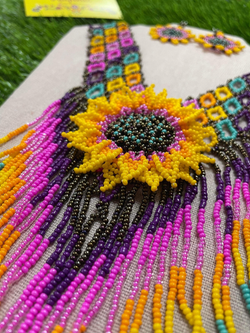 Image of Beautiful Rainbow Flower Jewelry Set