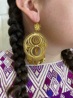 Image of Gold Plated Filigree (Filigrana) Earrings