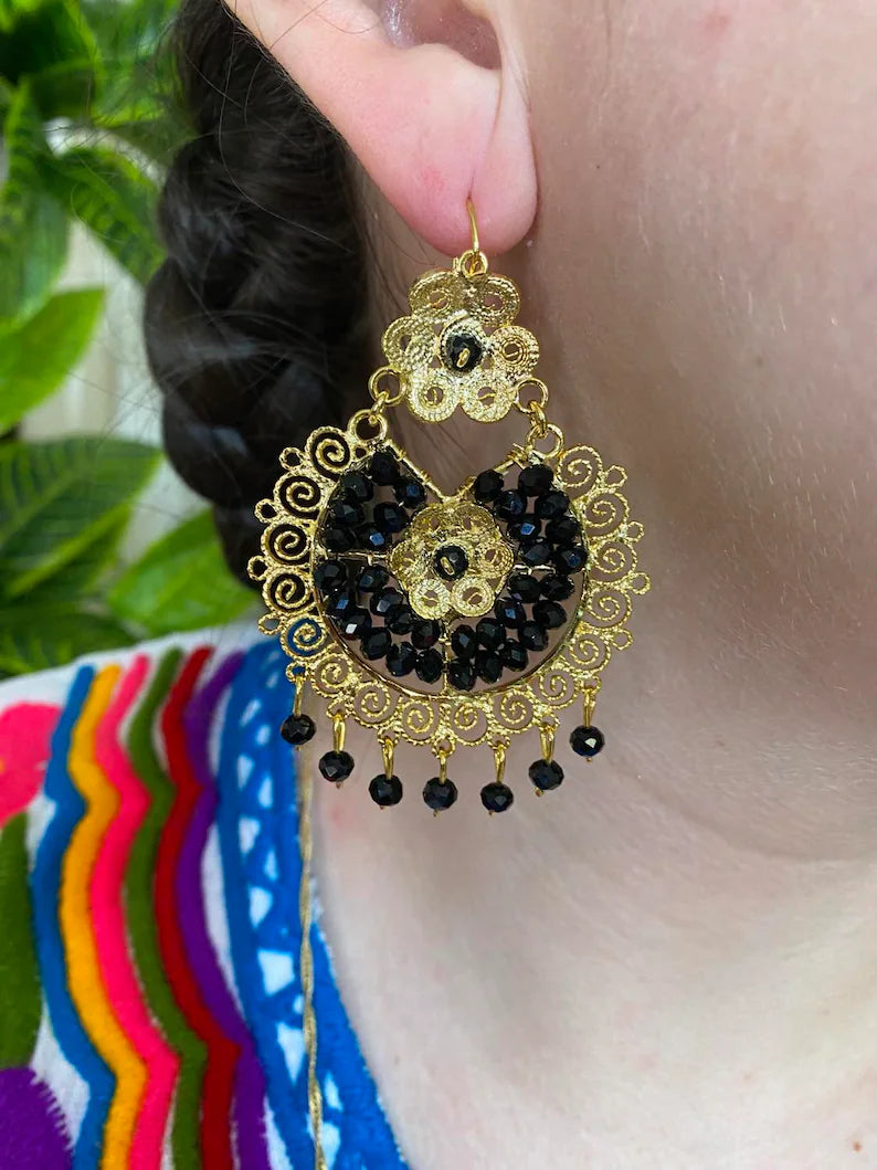 Gold Plated Folkloric Earrings