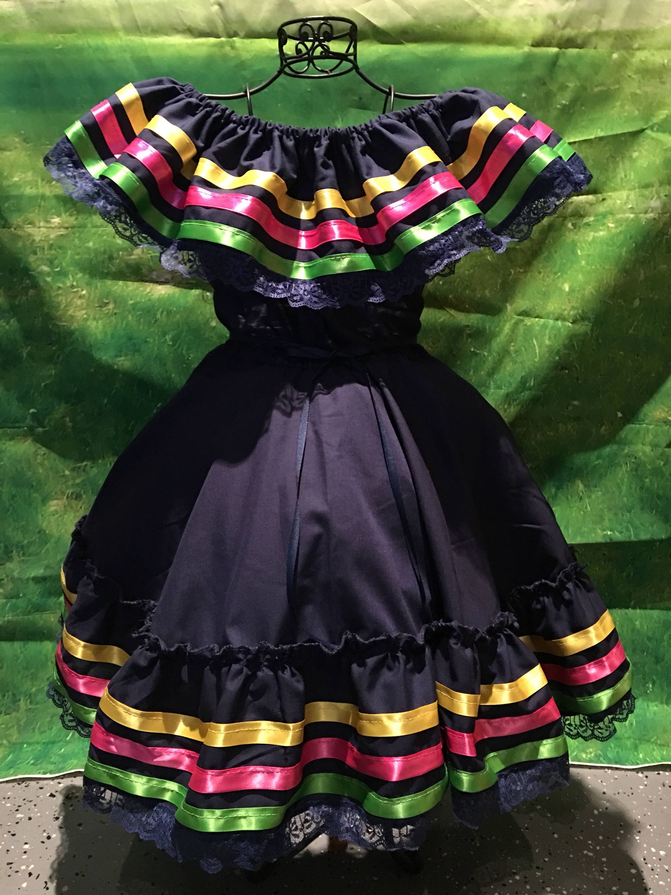 Image of Gorgeous Folk-Ribbon Girls Dance Dress