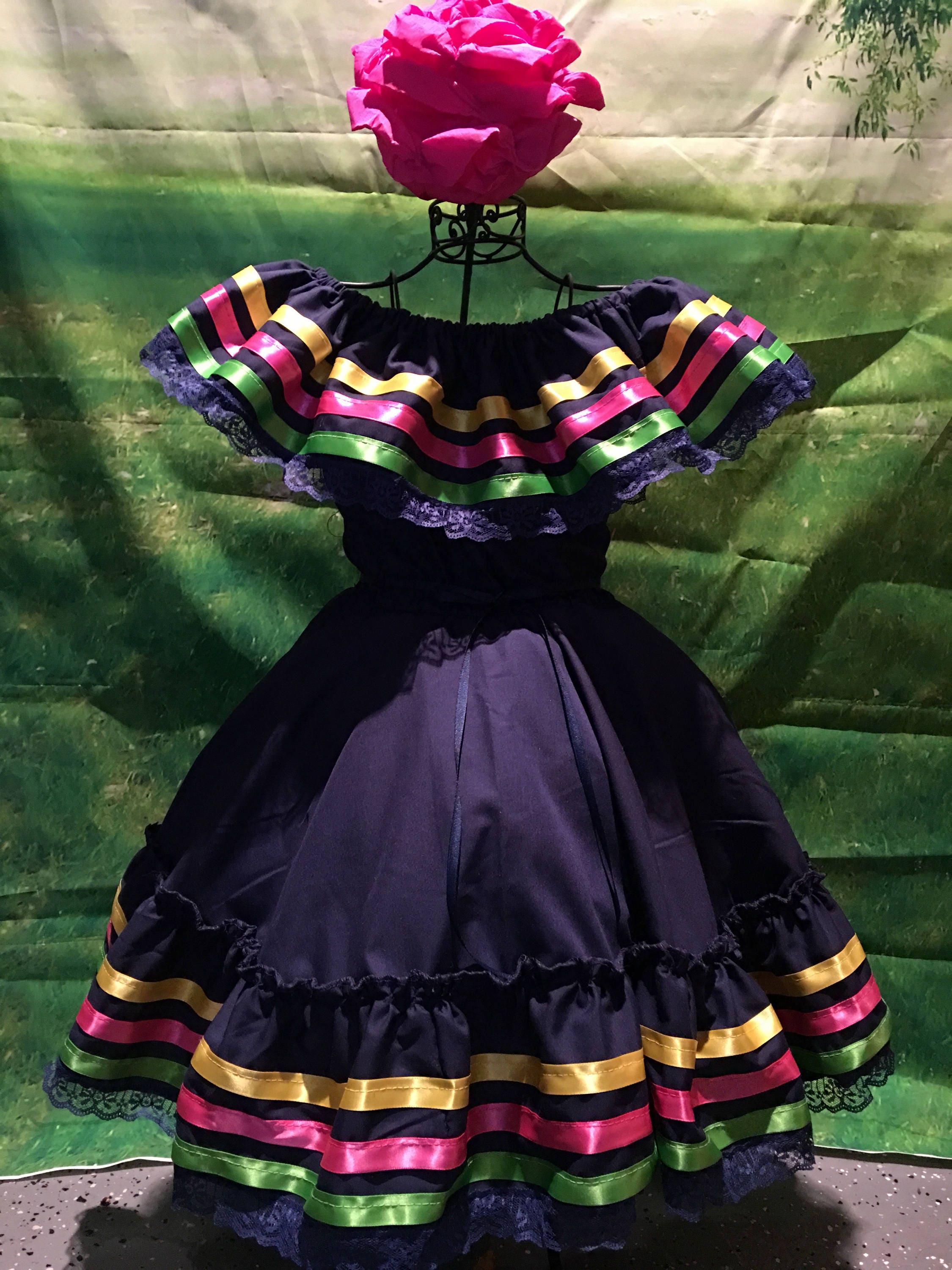 Image of Gorgeous Folk-Ribbon Girls Dance Dress