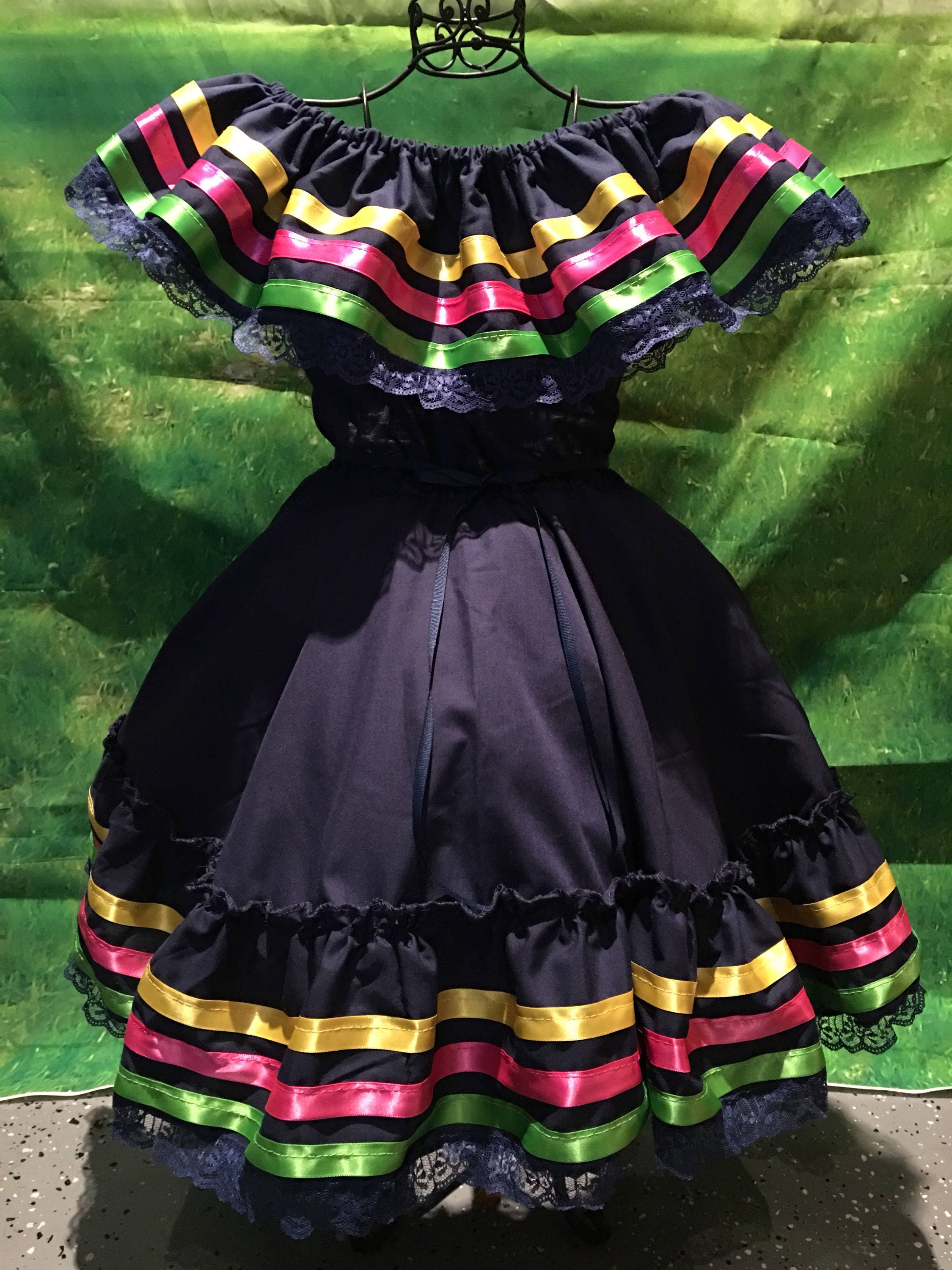 Gorgeous Folk-Ribbon Girls Dance Dress