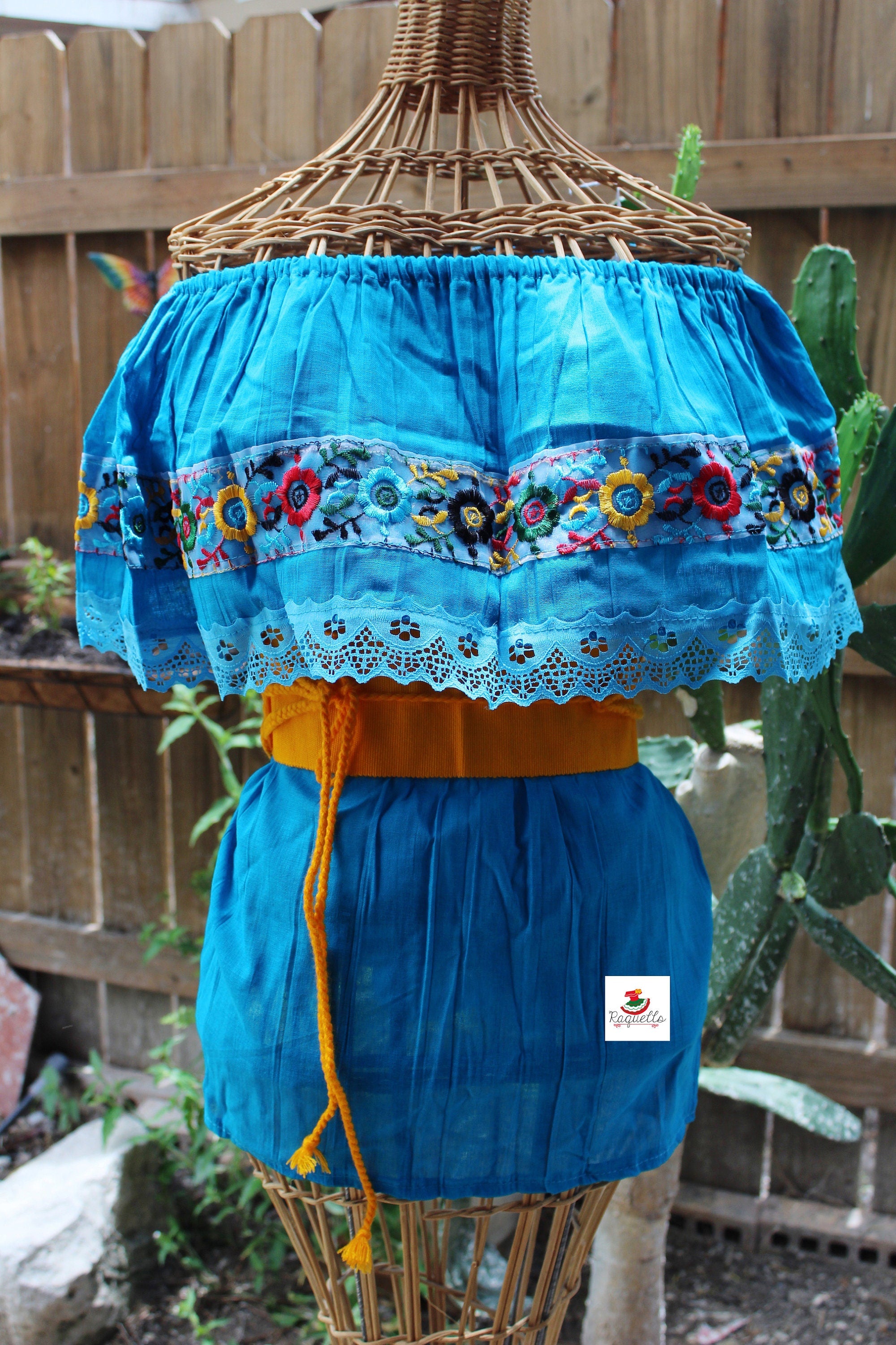 Image of Gauze Blouse w/Crochet Collar