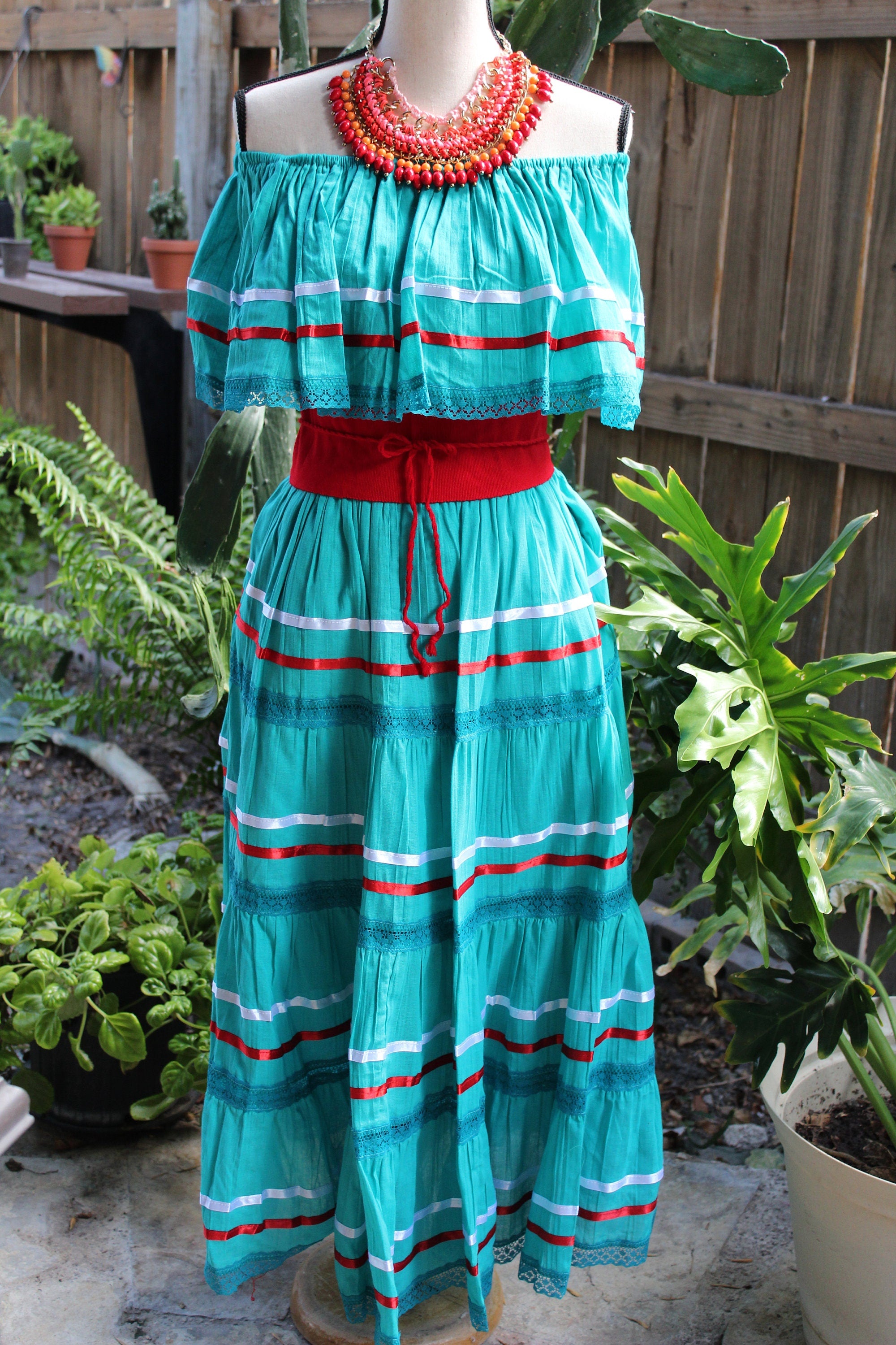 Image of Gauze Fiesta Outfit - Handmade Blouse and Skirt
