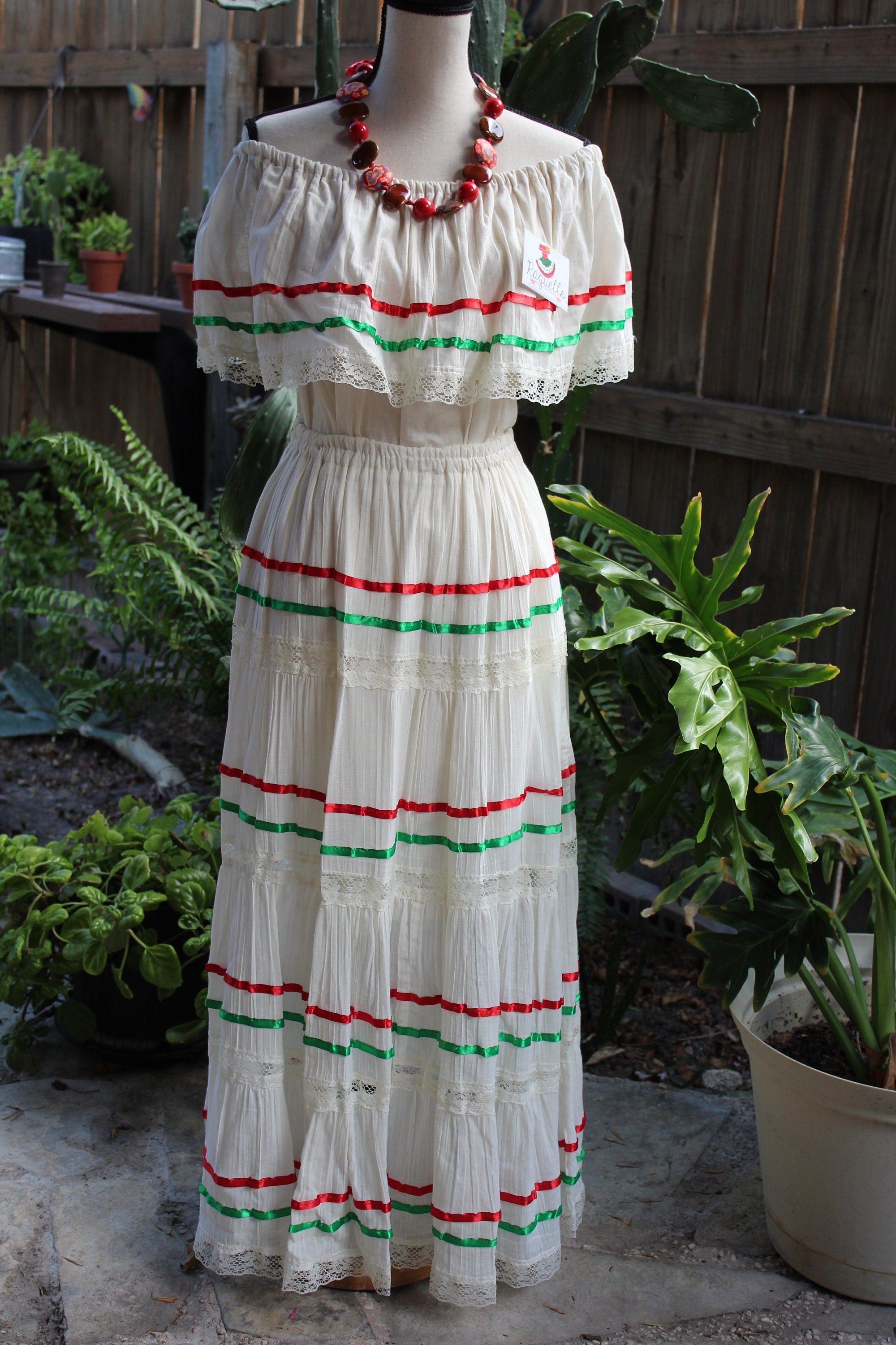 Image of Gauze Fiesta Outfit - Handmade Blouse and Skirt