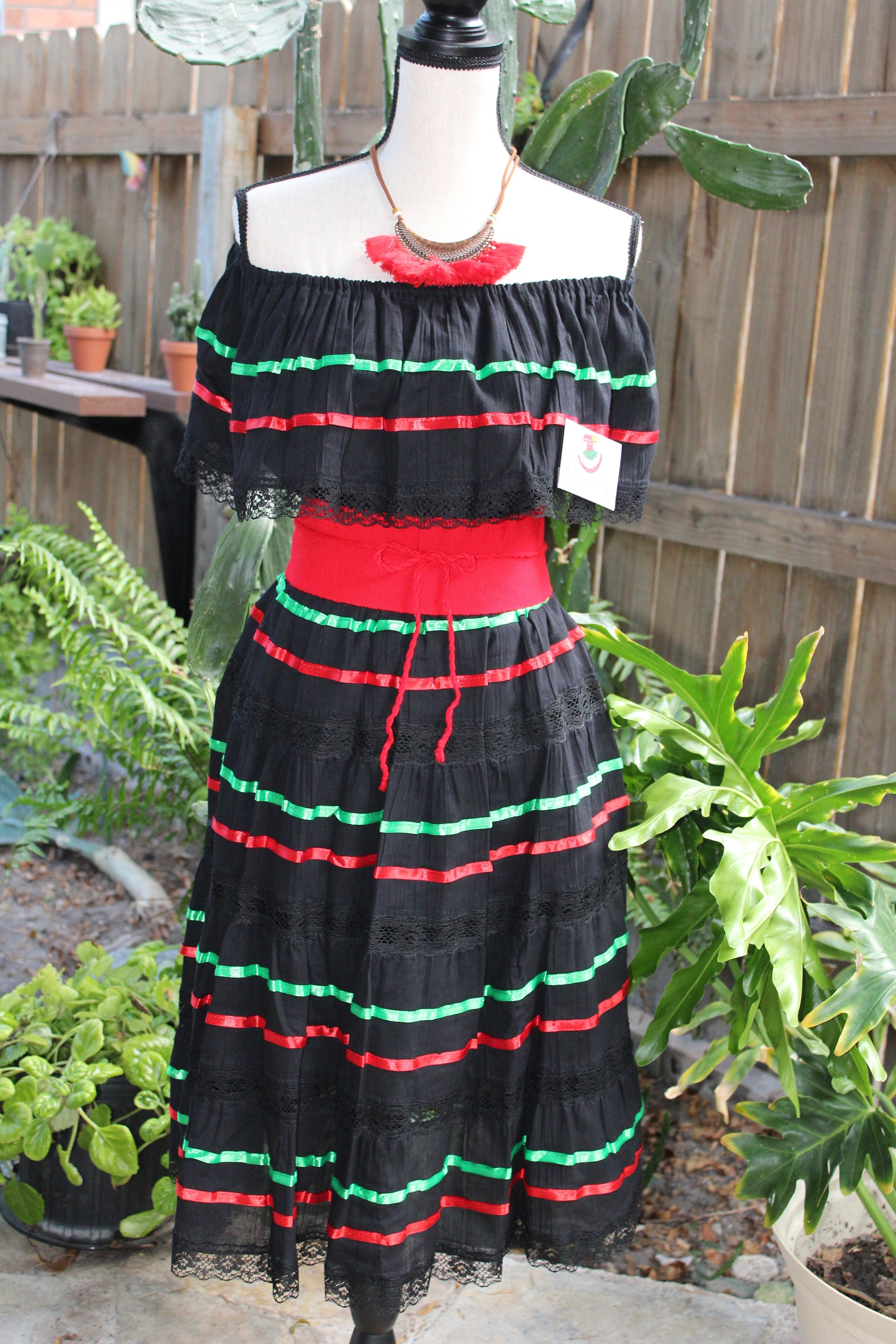 Image of Gauze Fiesta Outfit - Handmade Blouse and Skirt