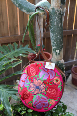 Image of Floral Embroidered Messenger Bags