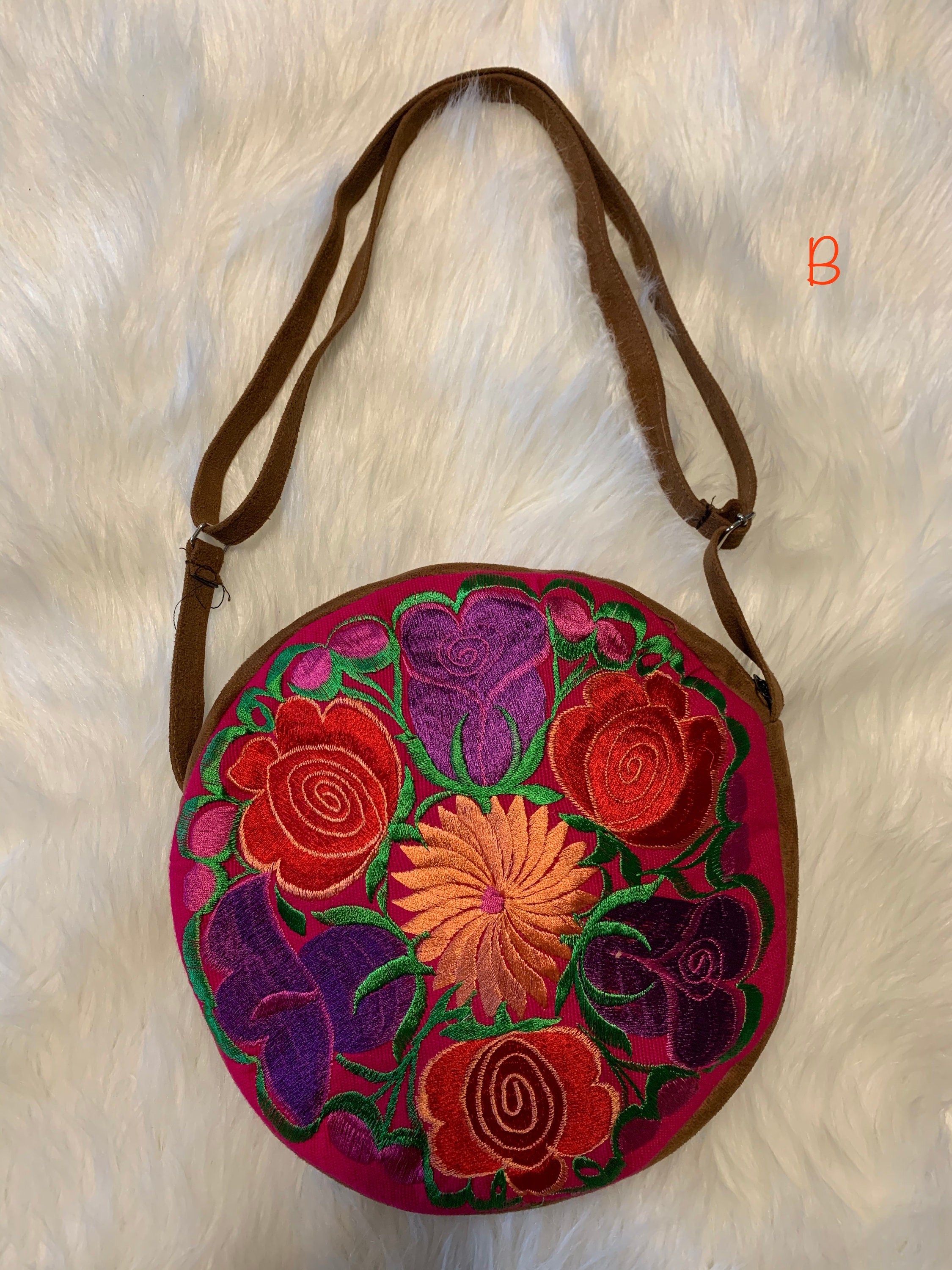 Image of Floral Embroidered Messenger Bags