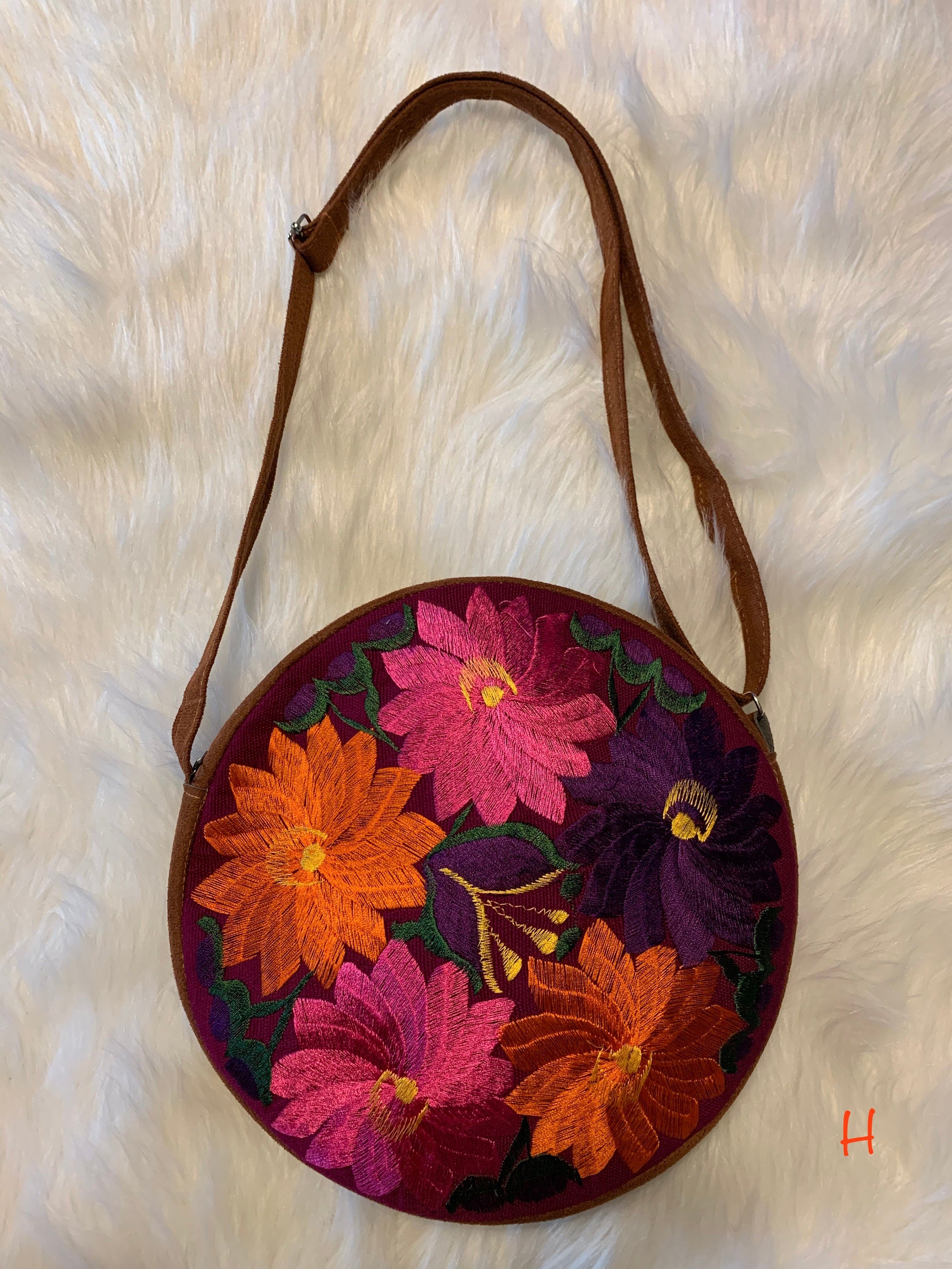 Image of Floral Embroidered Messenger Bags