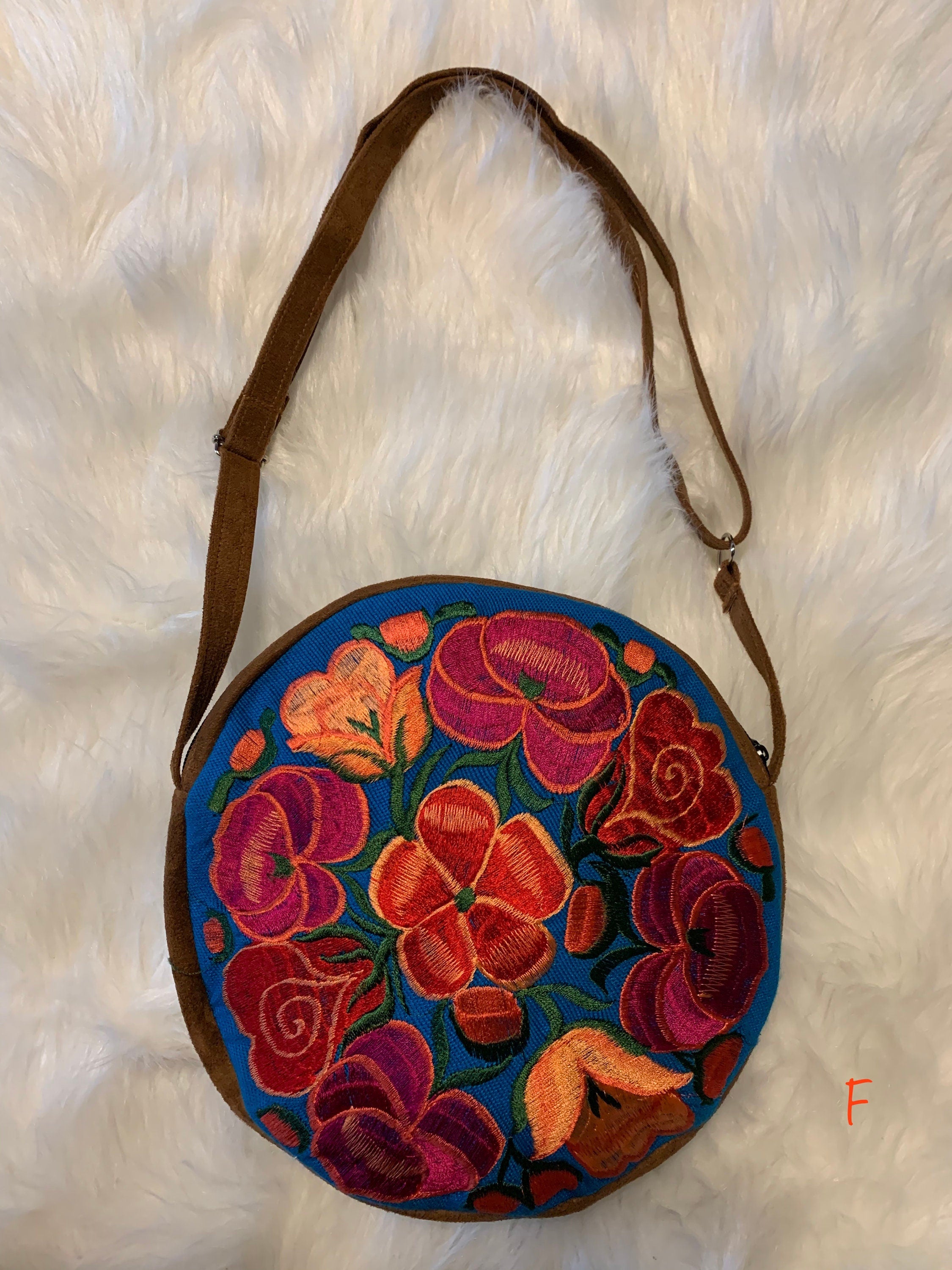 Image of Floral Embroidered Messenger Bags