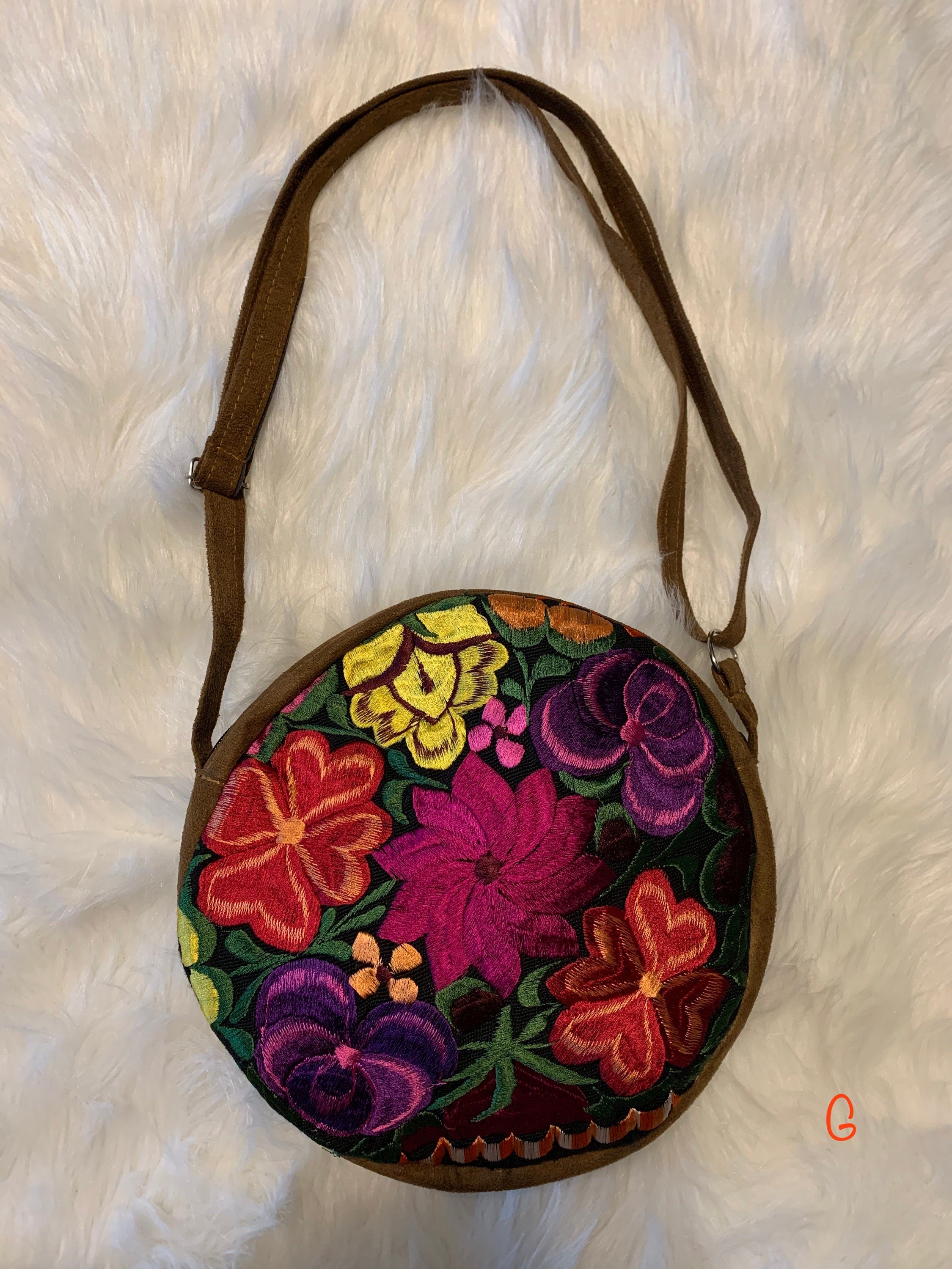 Image of Floral Embroidered Messenger Bags