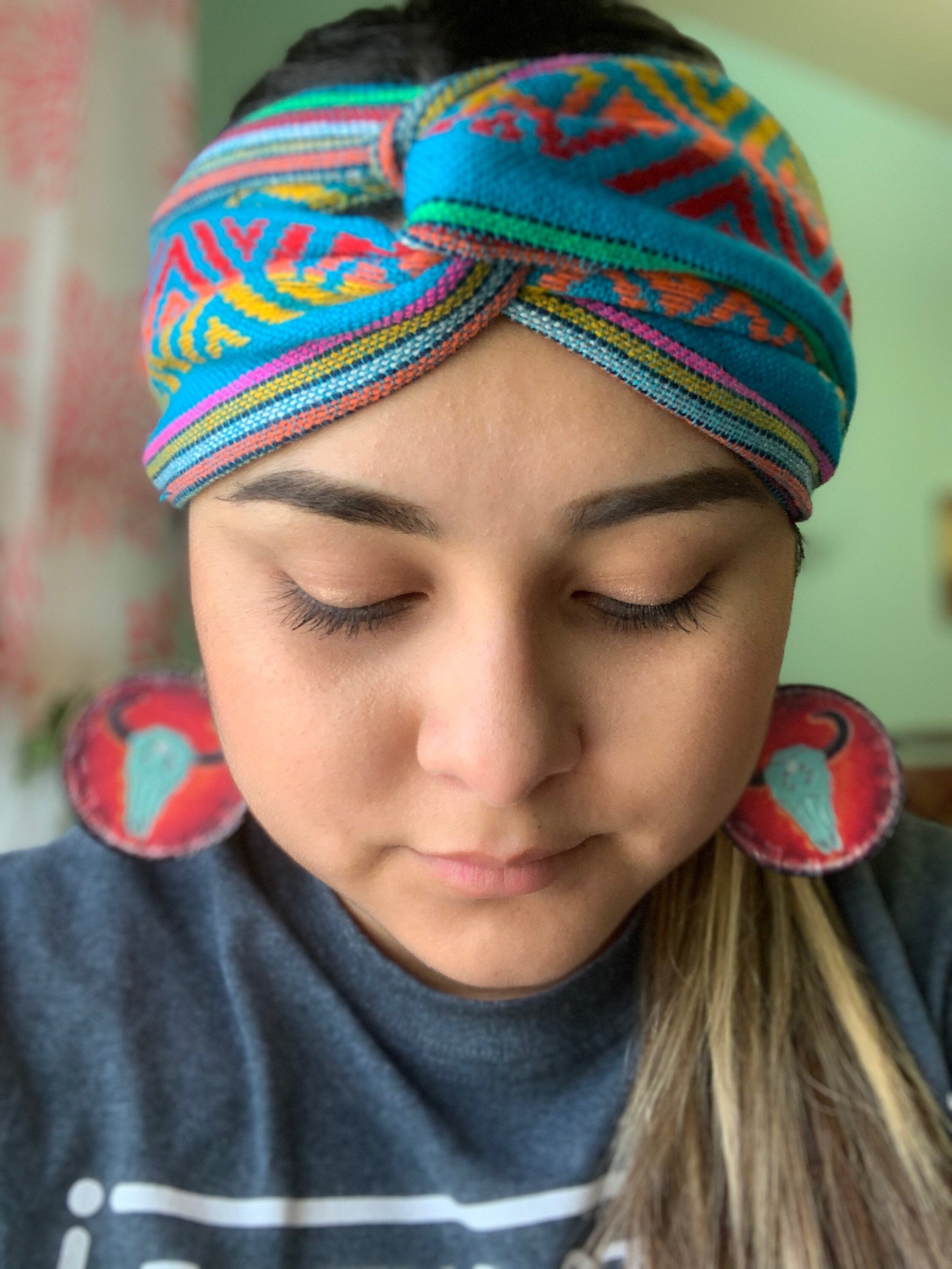 Image of Precious Sarape Headband, Boho Style, Knot, Twist Turban