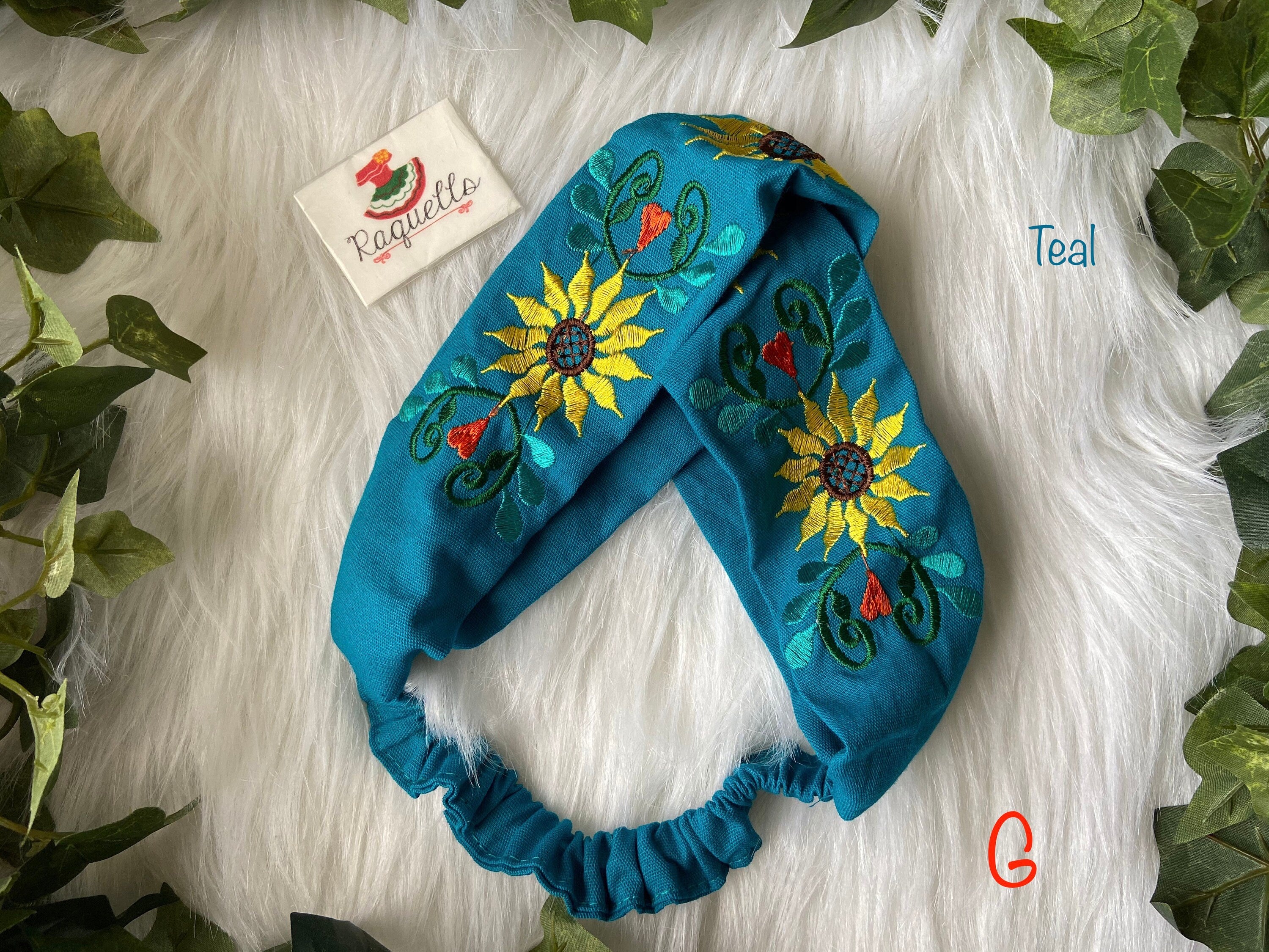 Image of Precious Embroidered Flower Headband