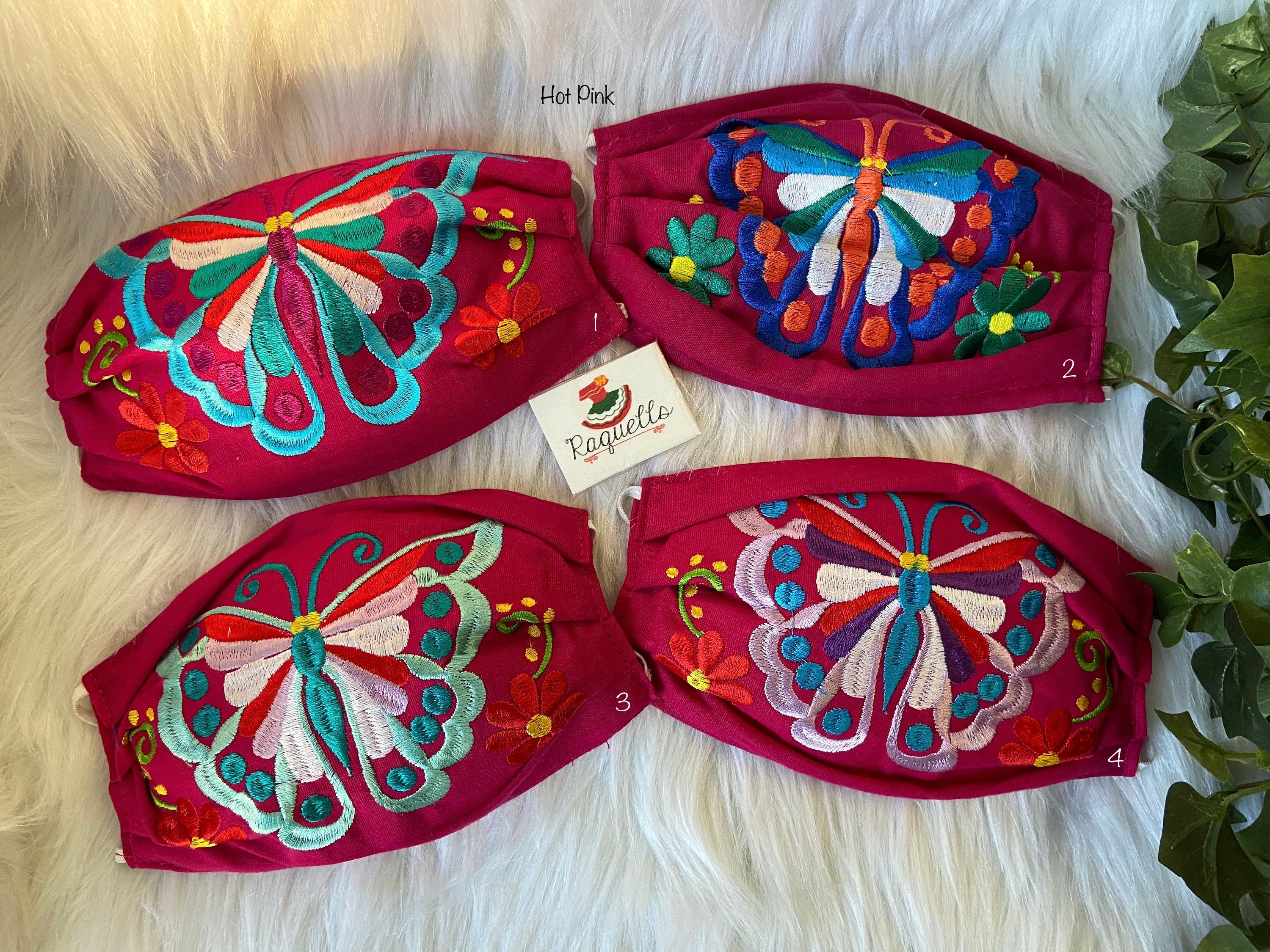Butterfly - Embroidered Face Masks with Filter sew-in