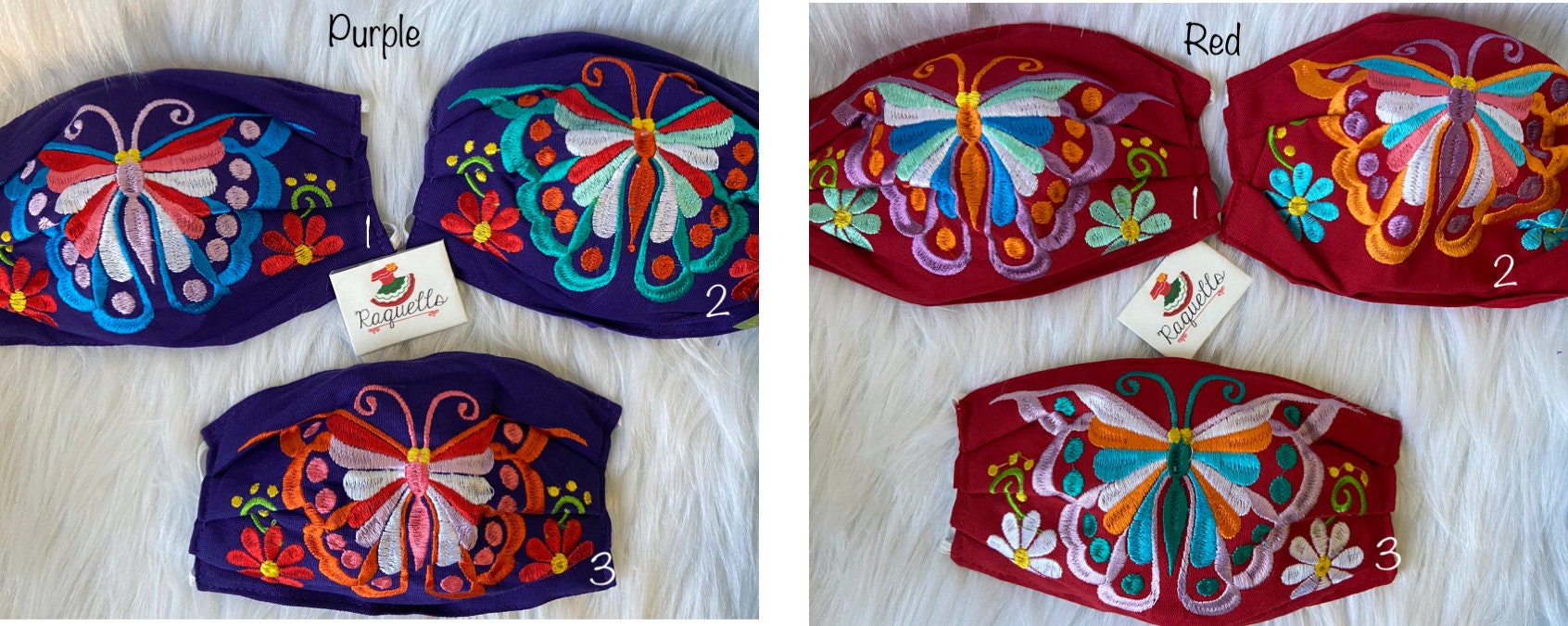 Image of Butterfly - Embroidered Face Masks with Filter sew-in