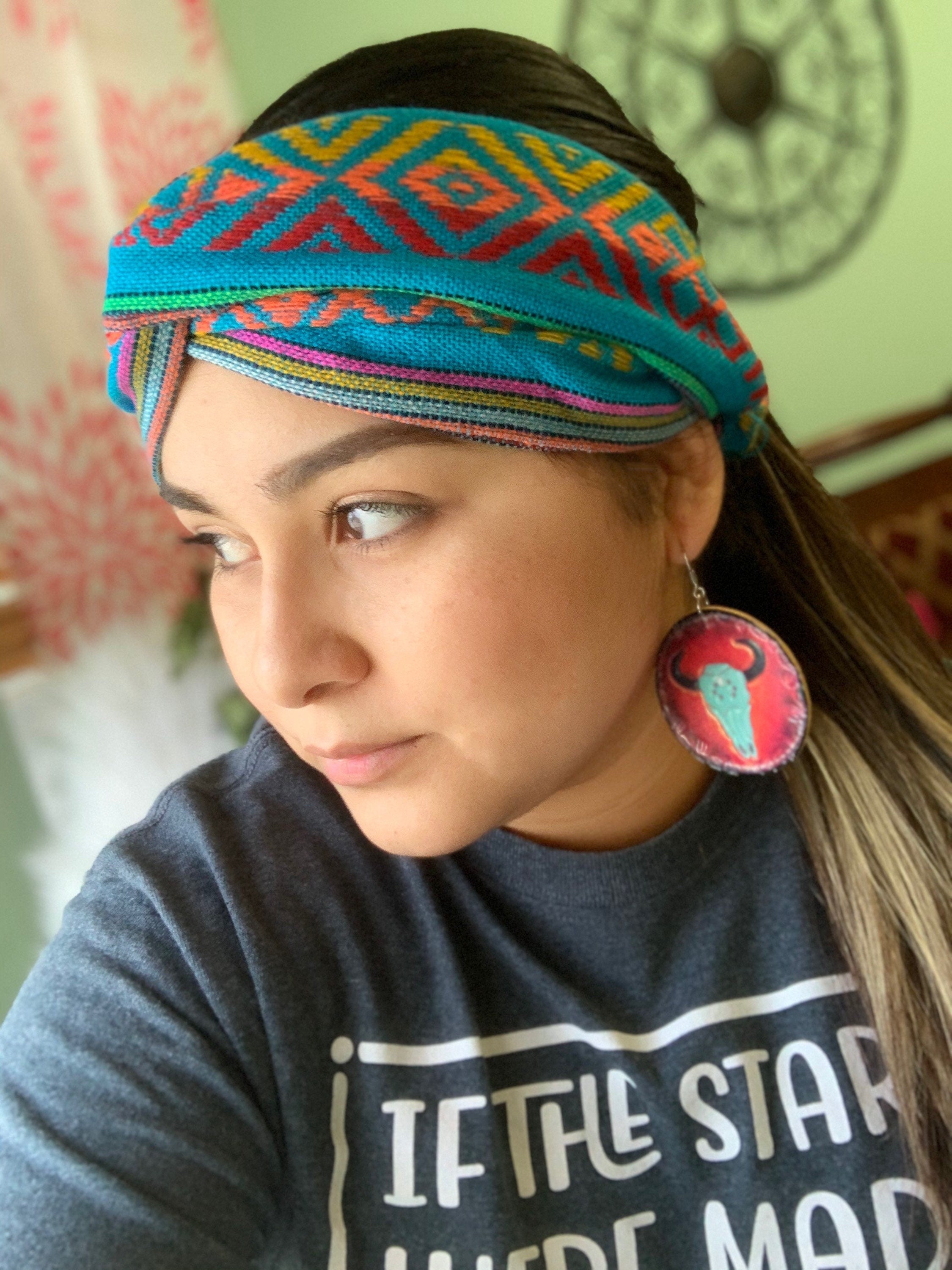 Image of Precious Sarape Headband, Boho Style, Knot, Twist Turban