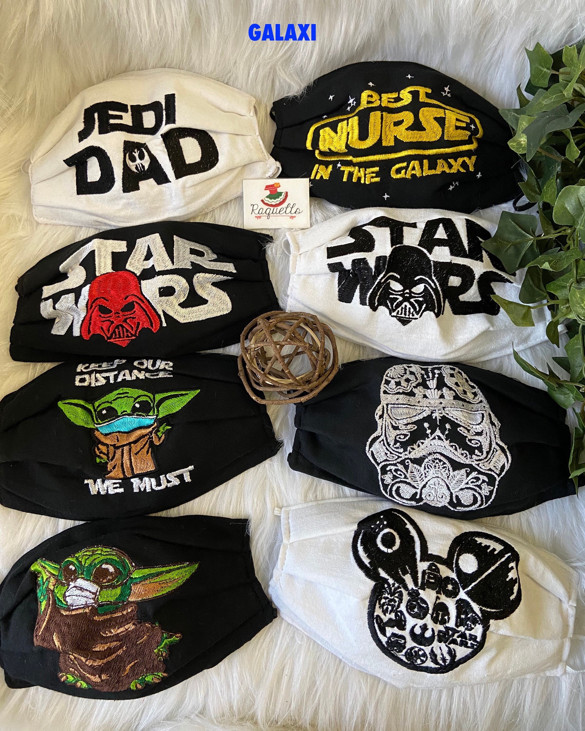 GALAXI - Embroidered Face Mask with Sew-in Filter