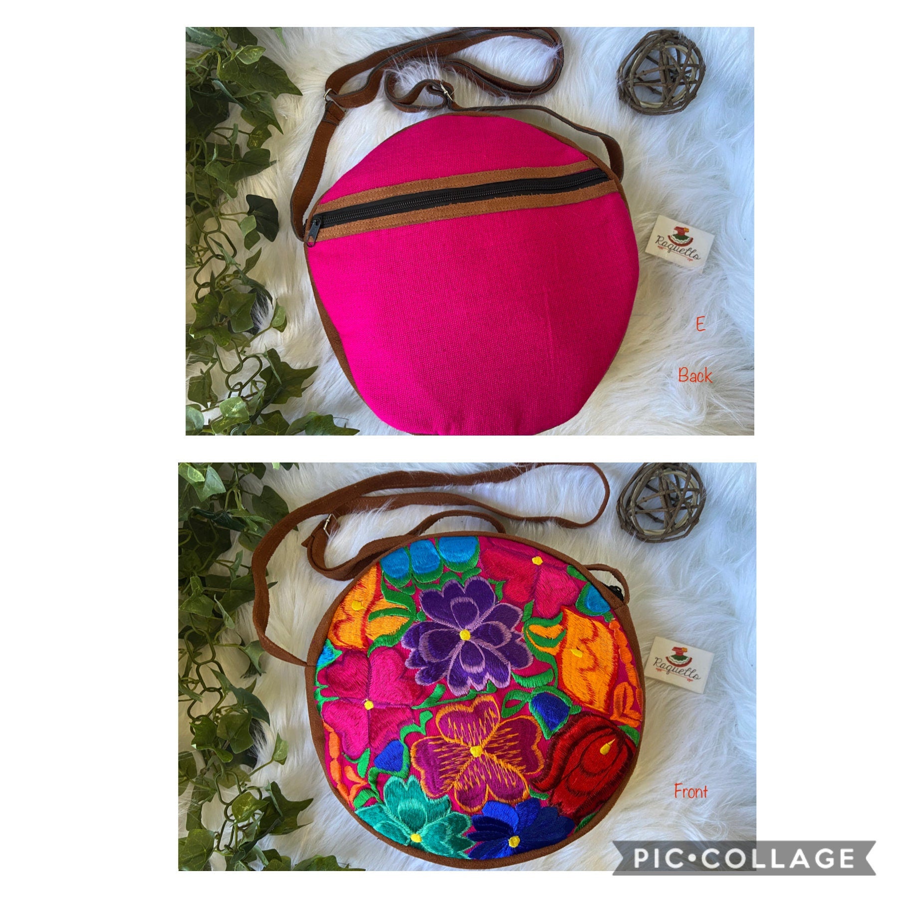Floral Embroidered Messenger Bag
