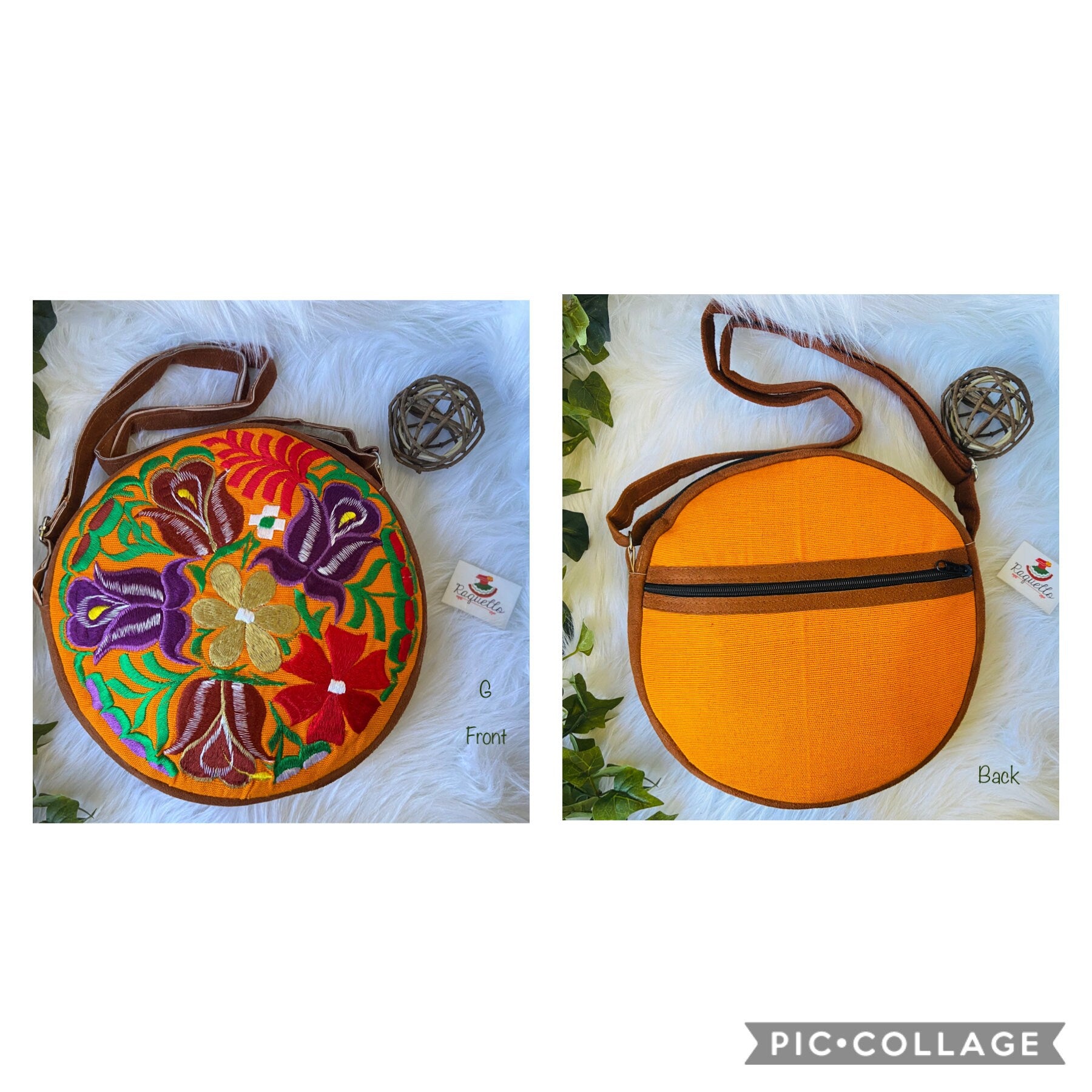 Floral Embroidered Messenger Bag