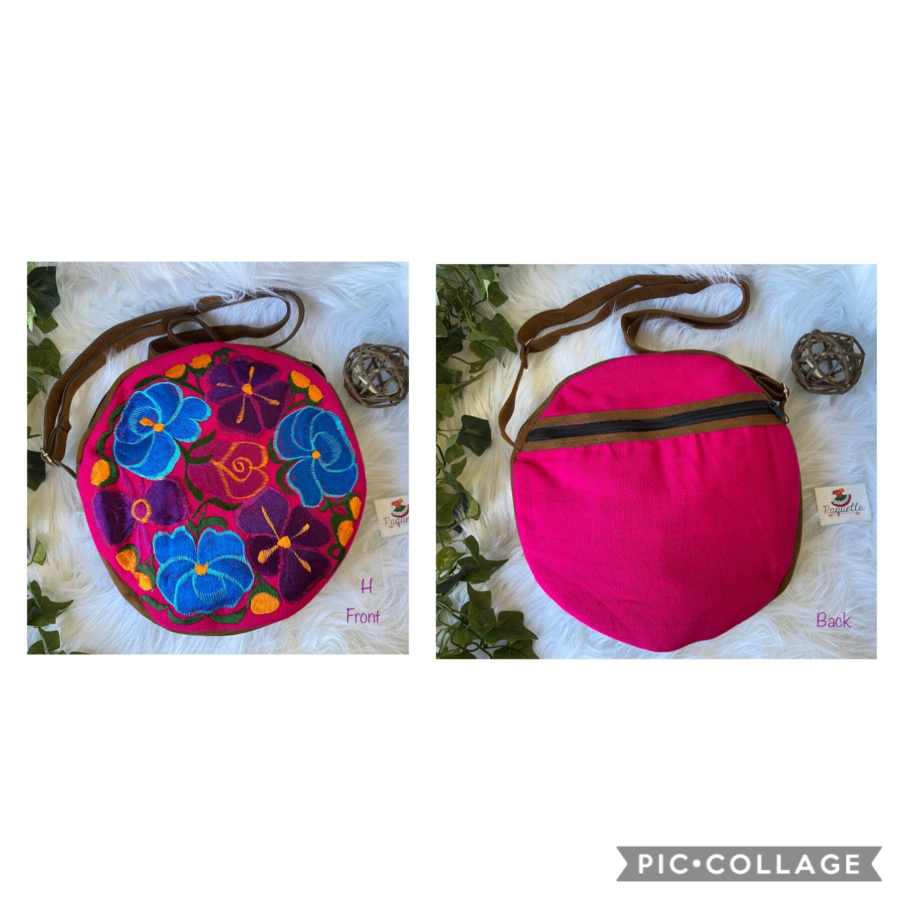 Floral Embroidered Messenger Bag