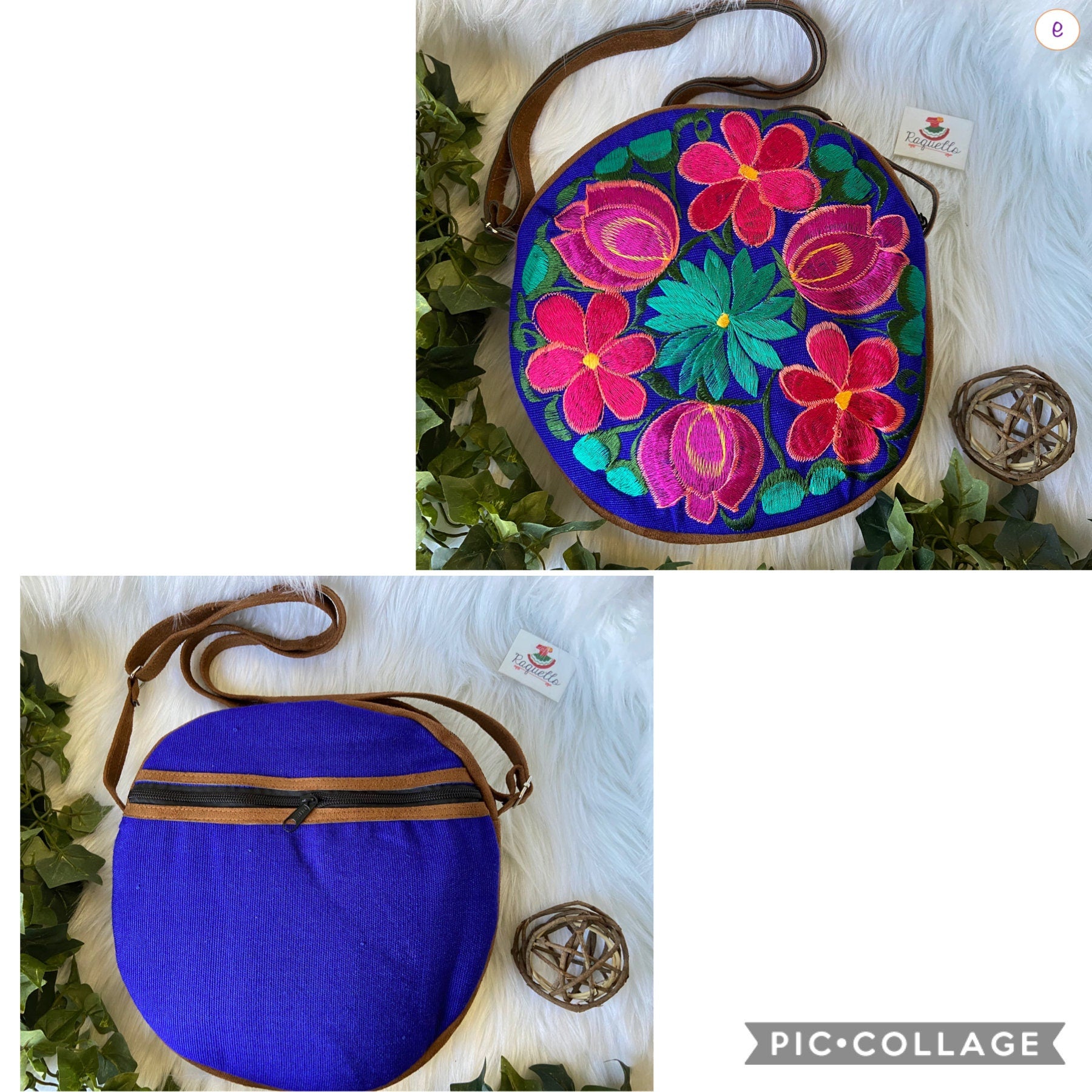 Floral Embroidered Messenger Bag