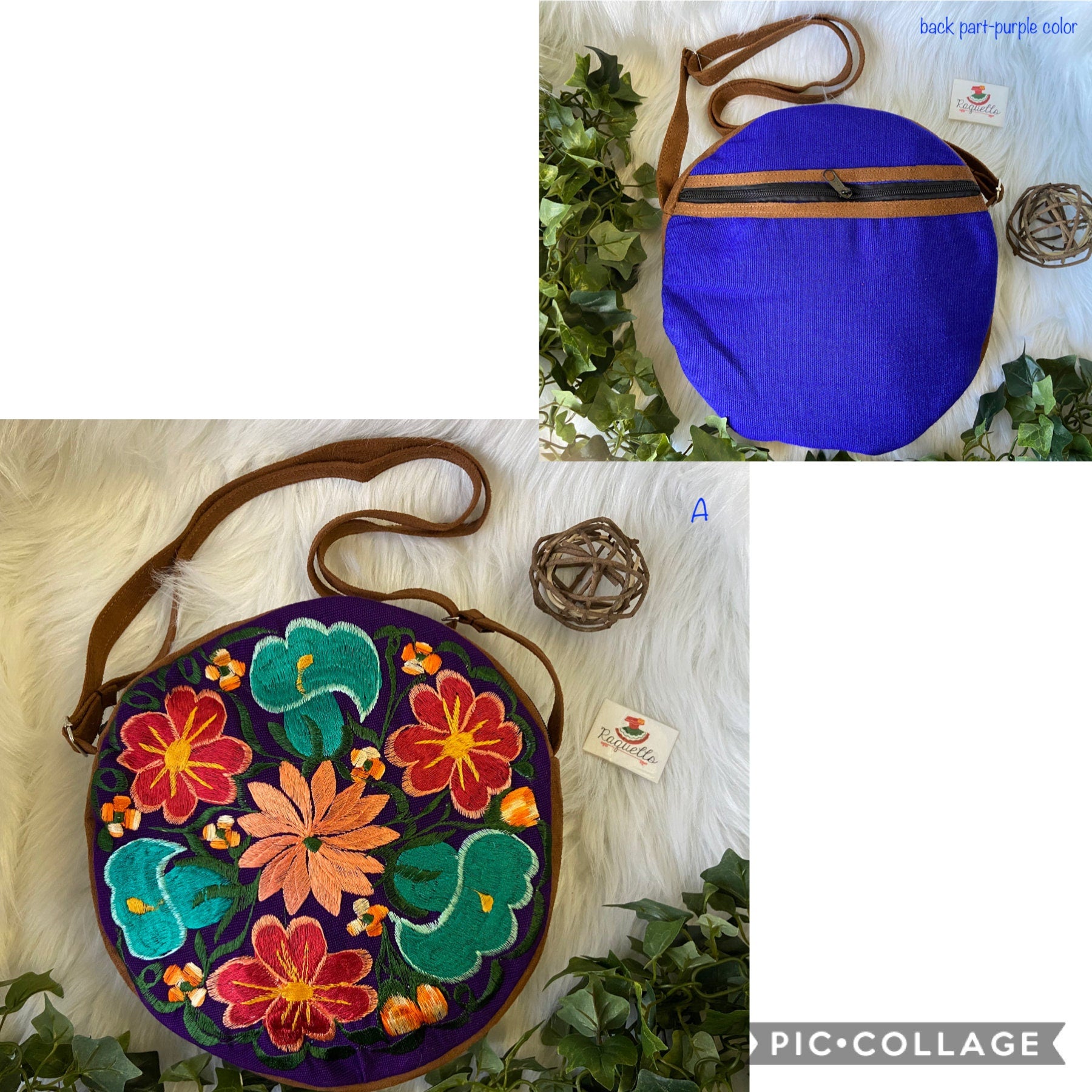 Image of Floral Embroidered Messenger Bags