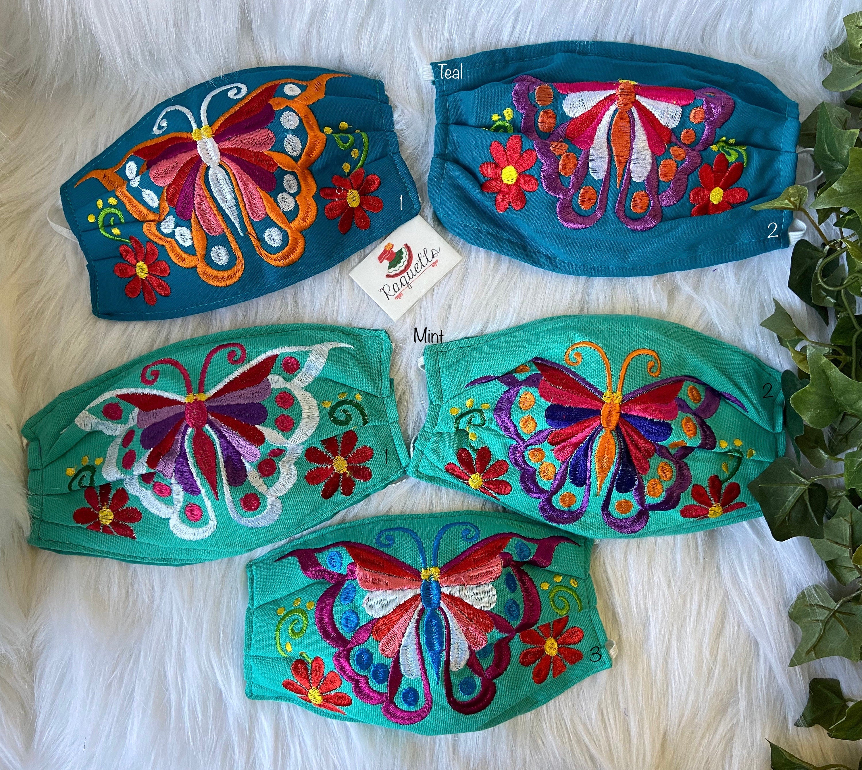 Butterfly - Embroidered Face Masks with Filter sew-in