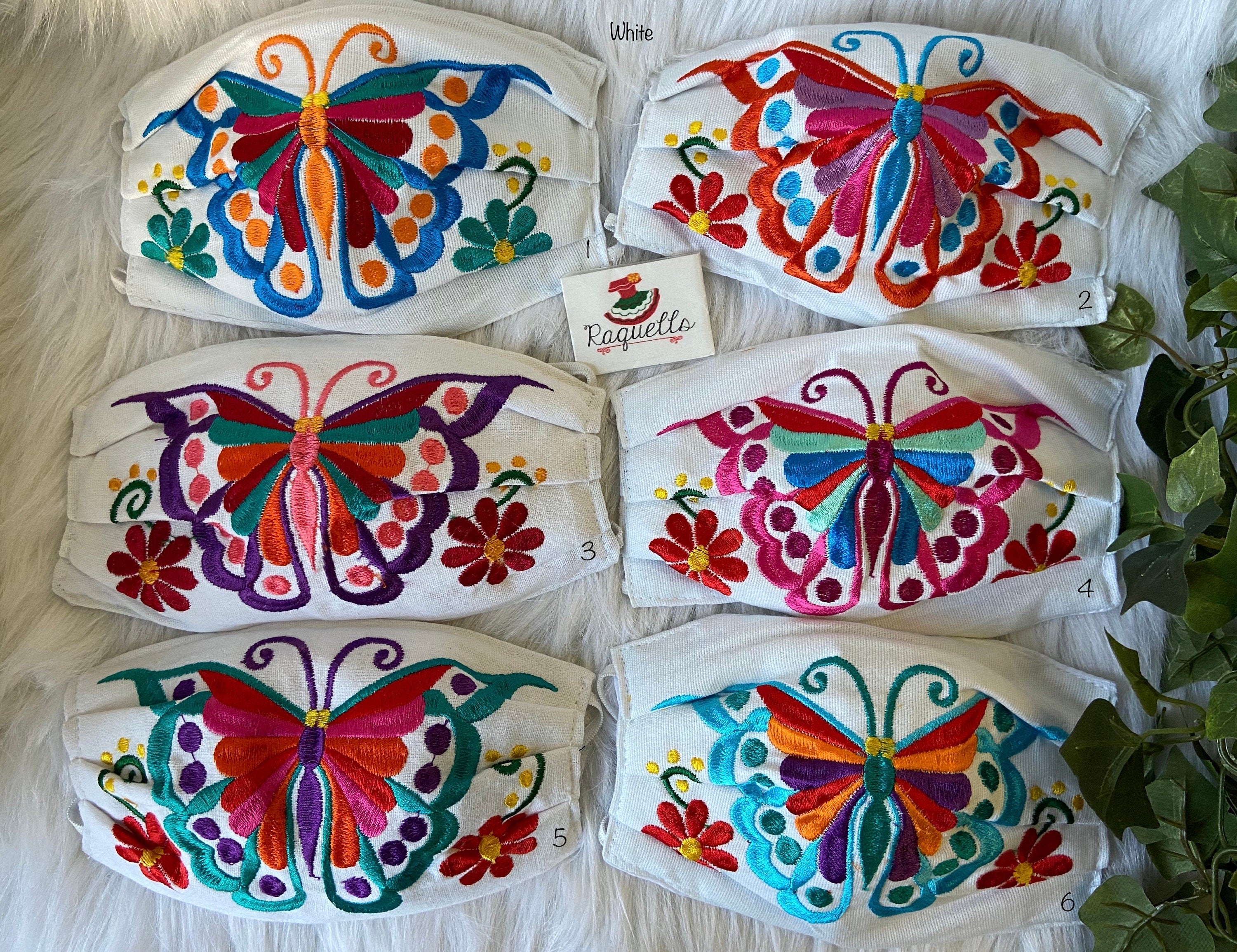 Butterfly - Embroidered Face Masks with Filter sew-in