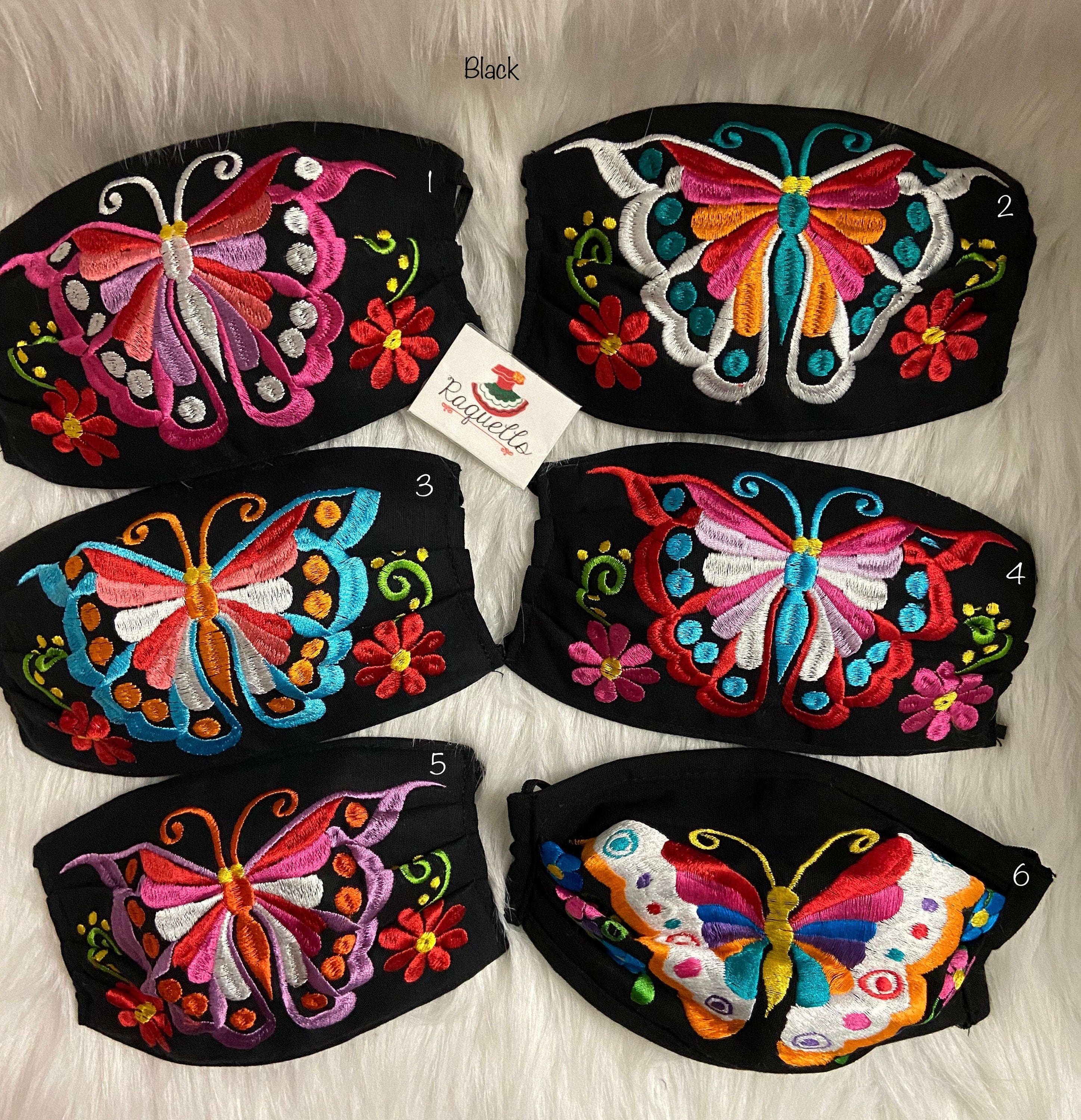 Image of Butterfly - Embroidered Face Masks with Filter sew-in