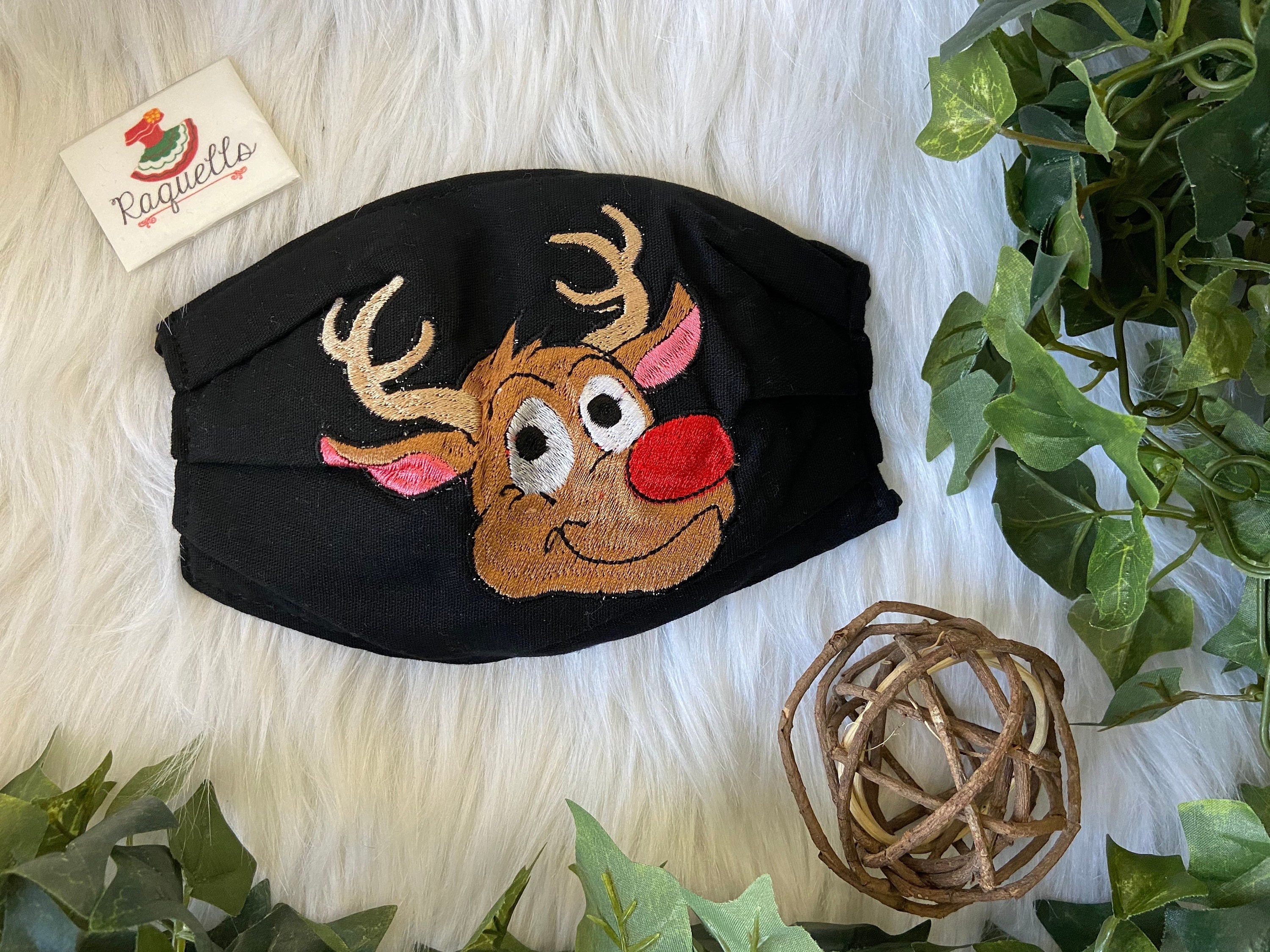 CHRISTMAS - Embroidered Face Mask with sewn-in Filter