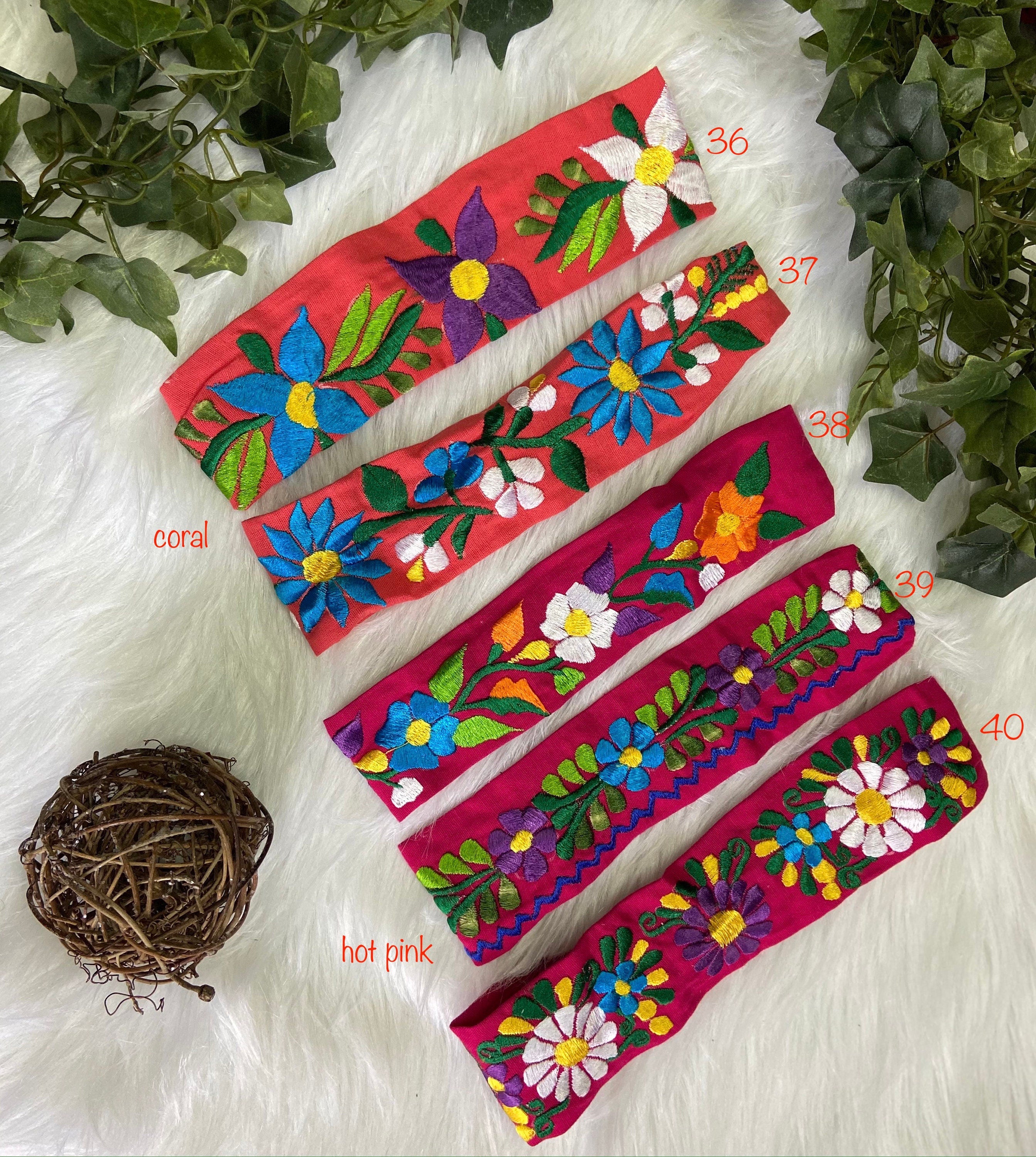 Image of Precious Embroidered Flower Headband