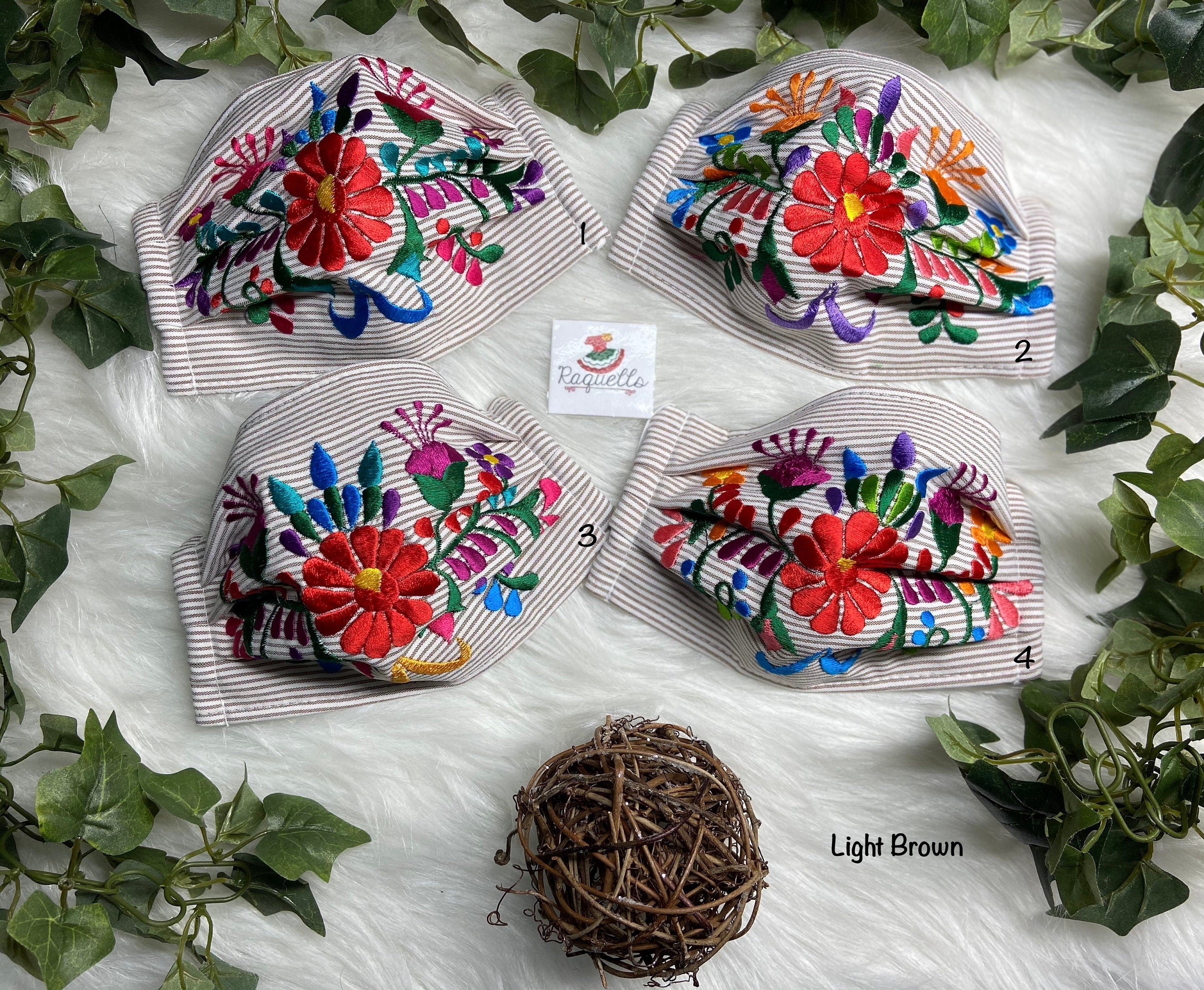 Image of STRIPES - Embroidered Face Masks with Filter attached