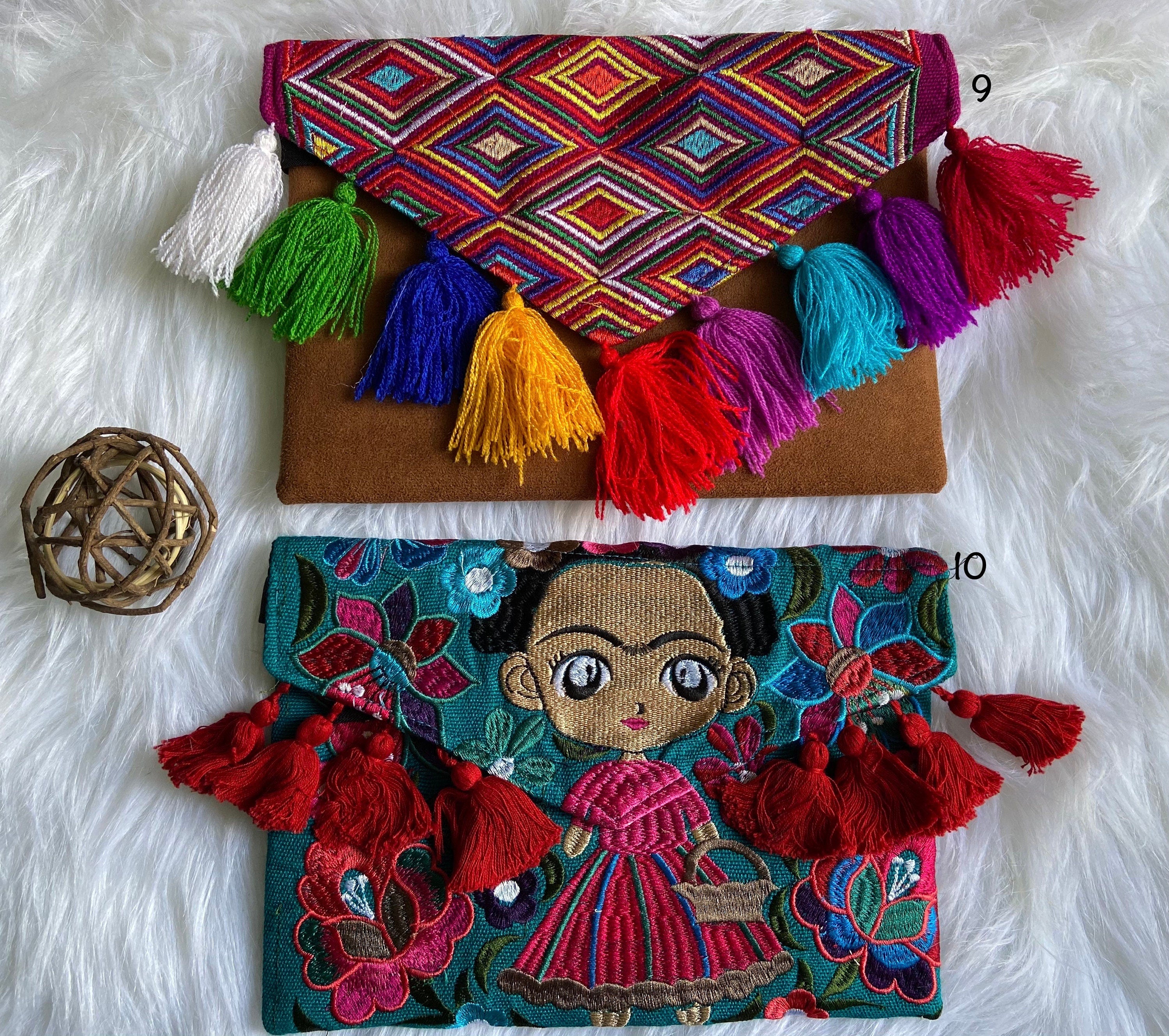 Image of Floral Embroidered Clutch Bag