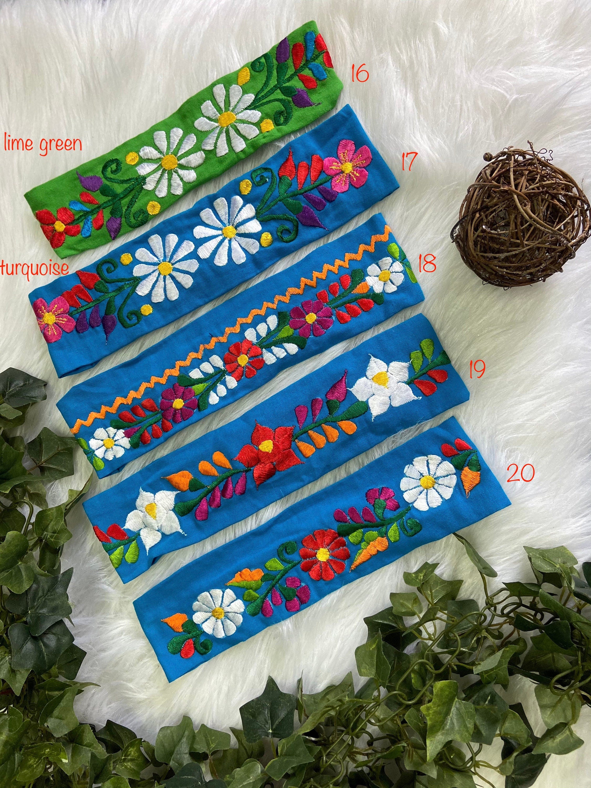 Image of Precious Embroidered Flower Headband