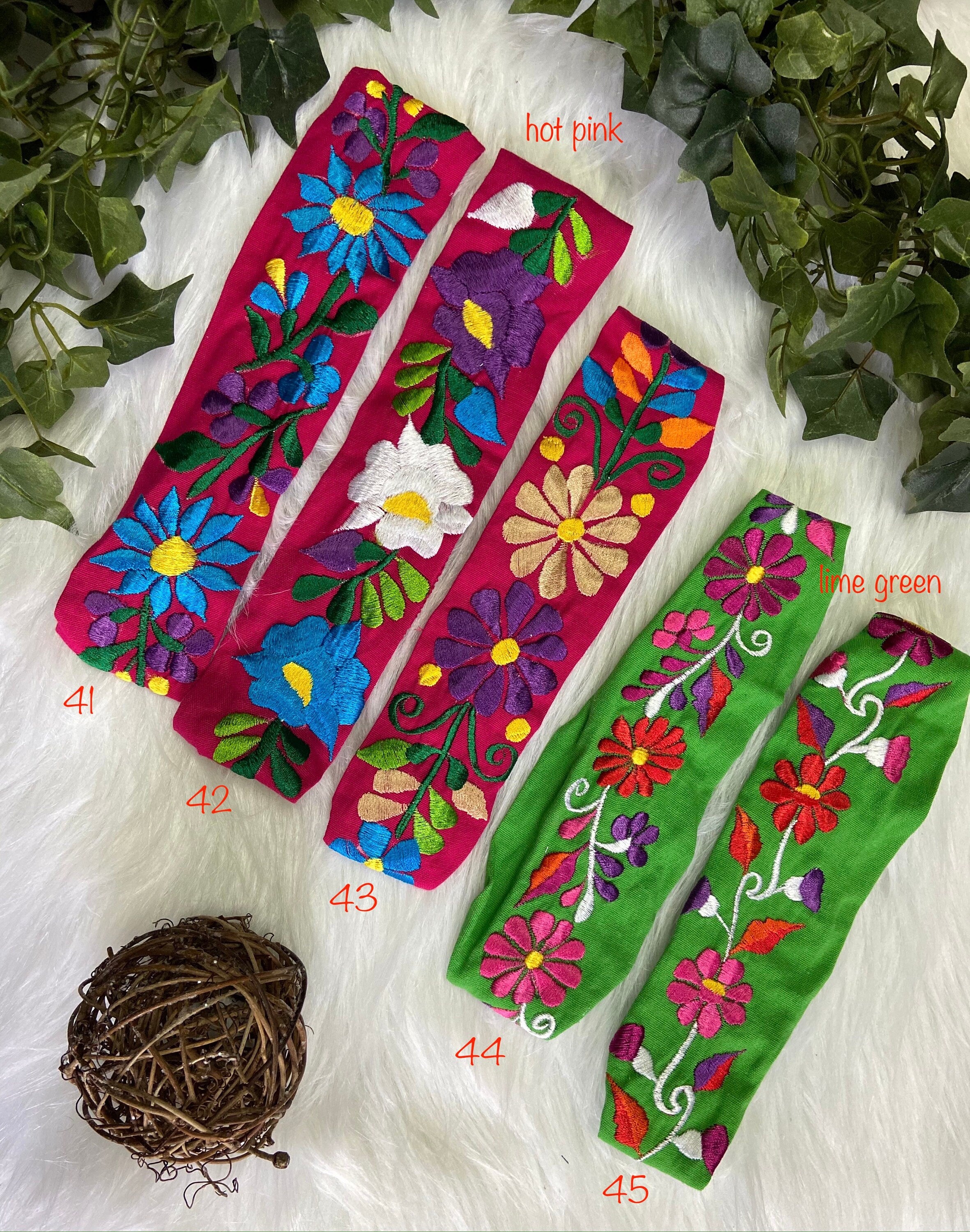Precious Embroidered Flower Headband