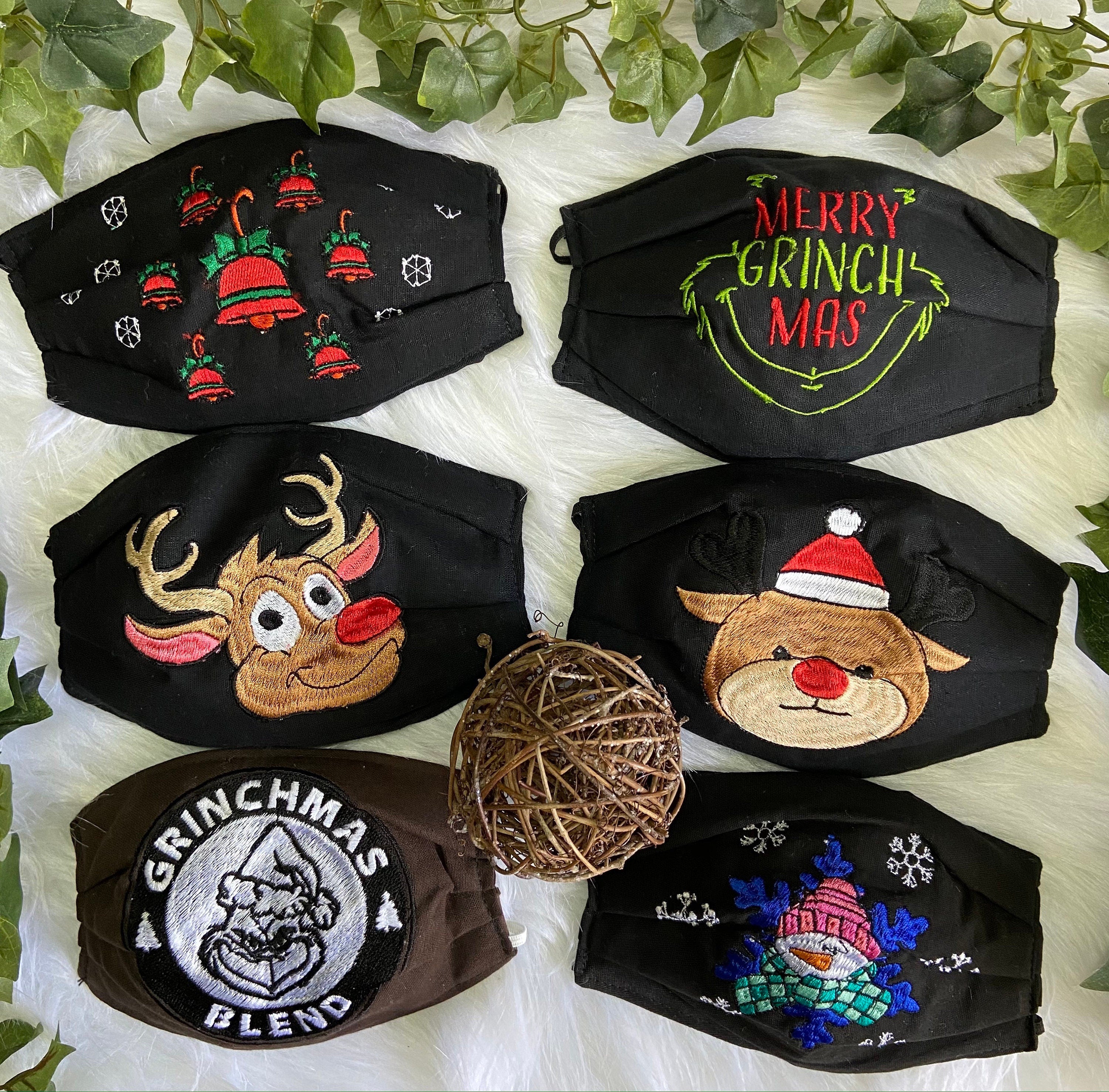 CHRISTMAS - Embroidered Face Mask with sewn-in Filter