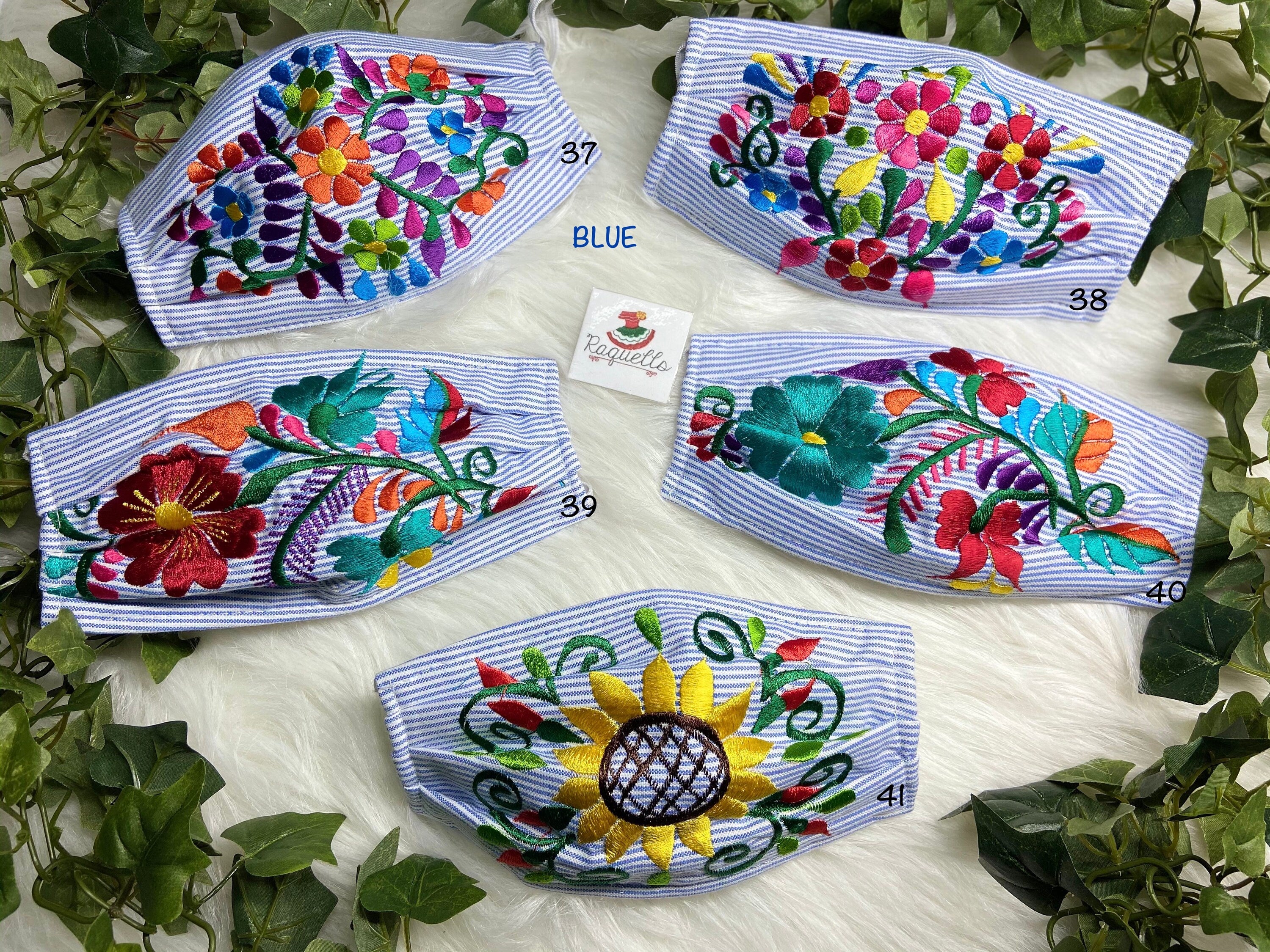 STRIPES - Embroidered Face Masks with Filter attached