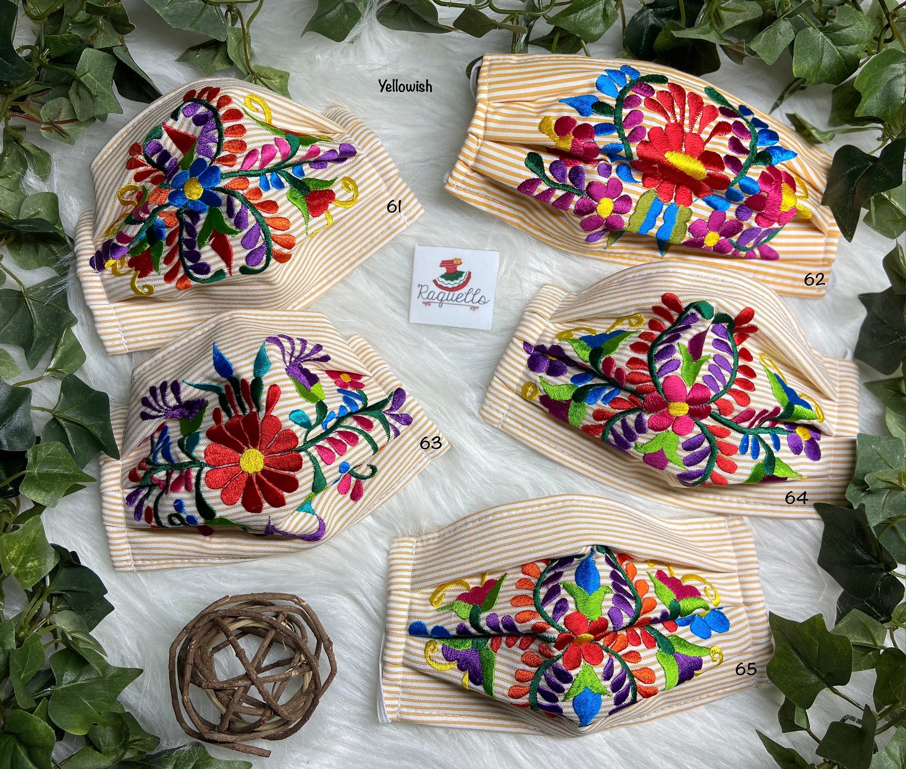 Image of STRIPES - Embroidered Face Masks with Filter attached