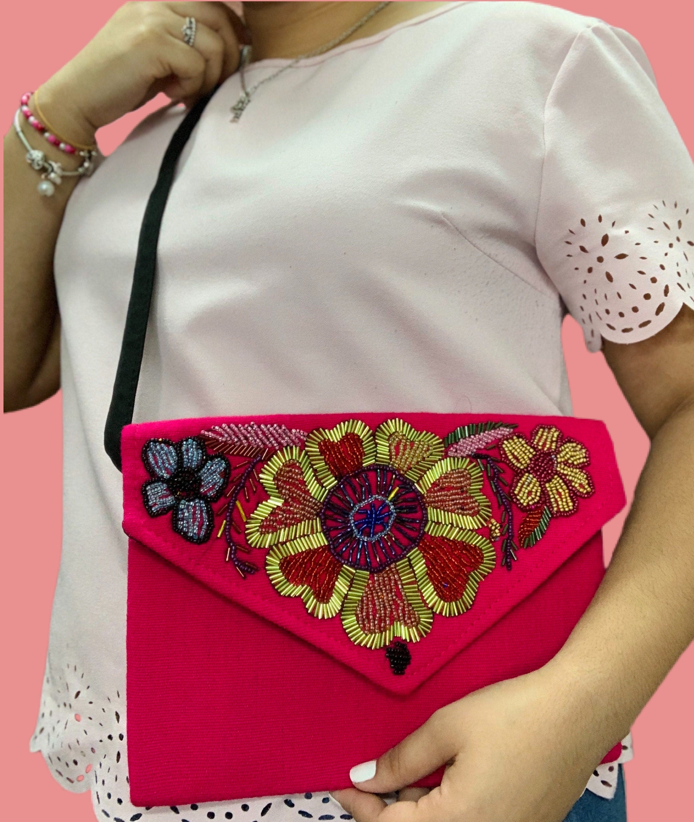 Image of Mexican Chaquira Crossbody - Mexican Artisanal Bag