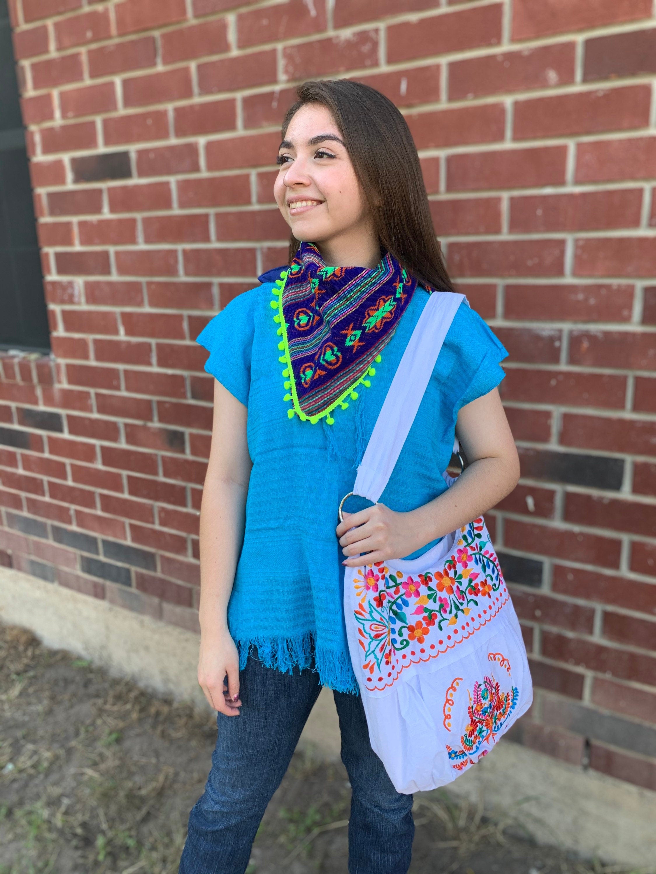 Image of Aztec Design Scarfs made with beautiful Sarape fabric - Meaningful Scarfs