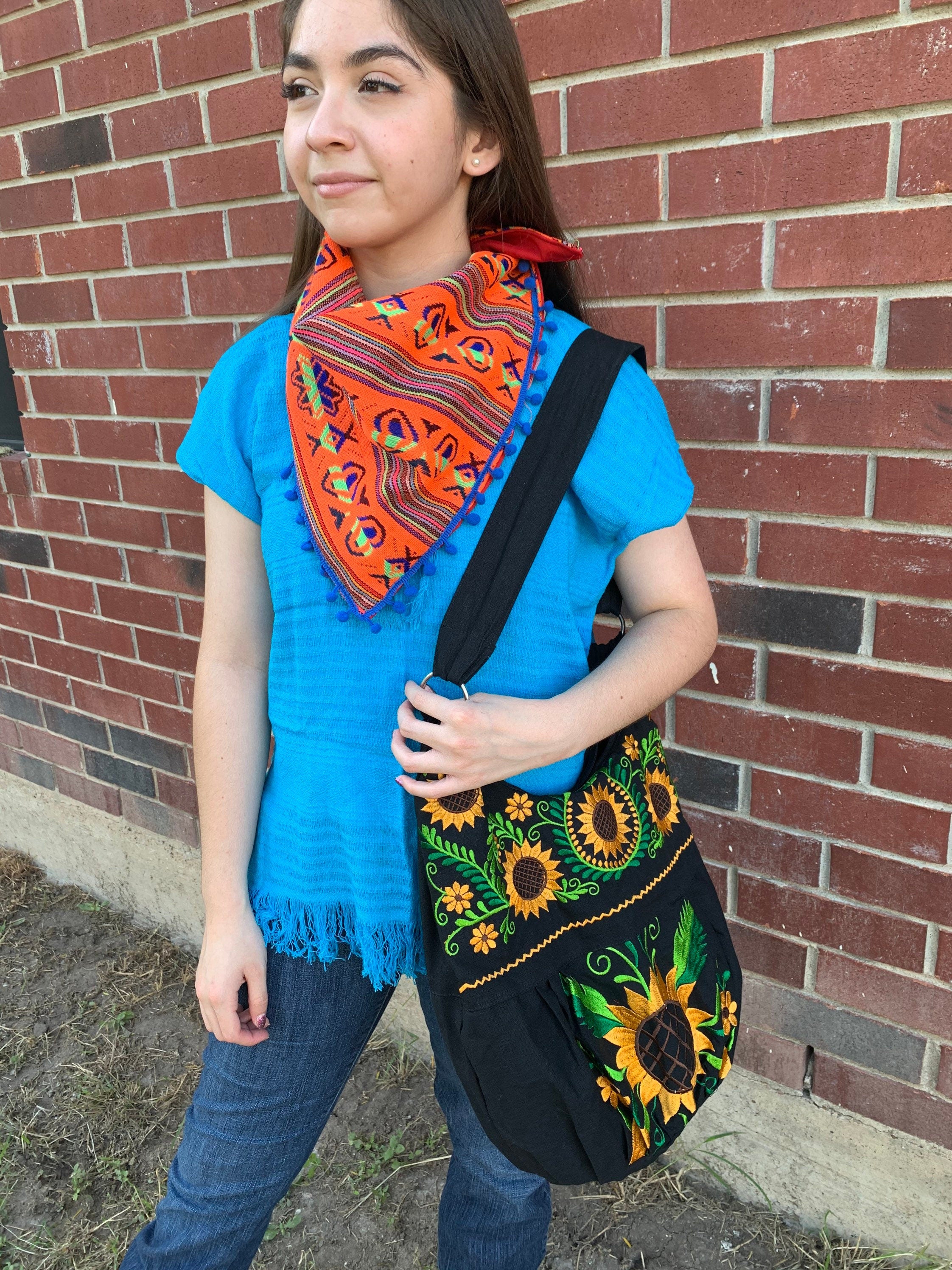Image of Aztec Design Scarfs made with beautiful Sarape fabric - Meaningful Scarfs