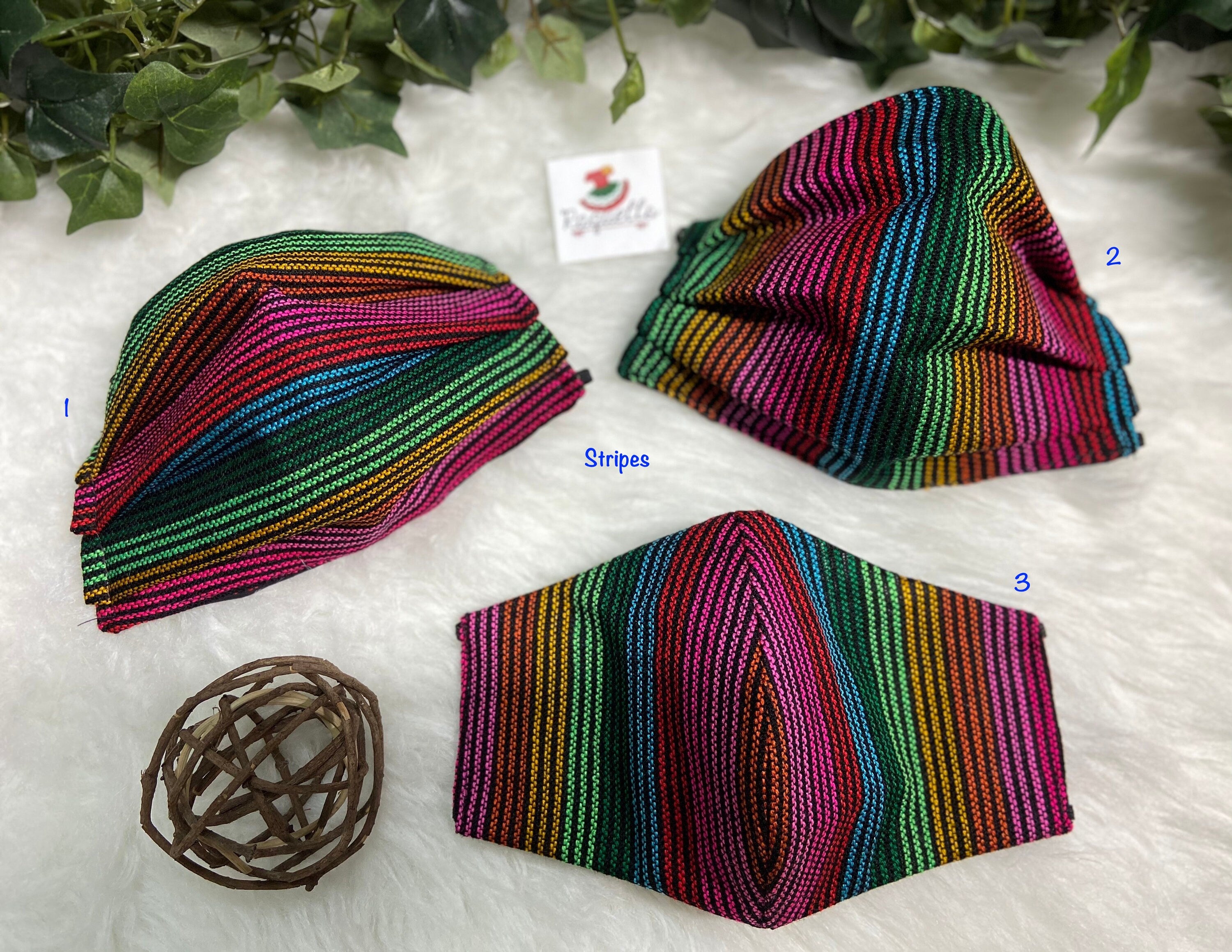 Image of Sarape Hand Crafted Face Mask - Unisex, Washable & Reversible