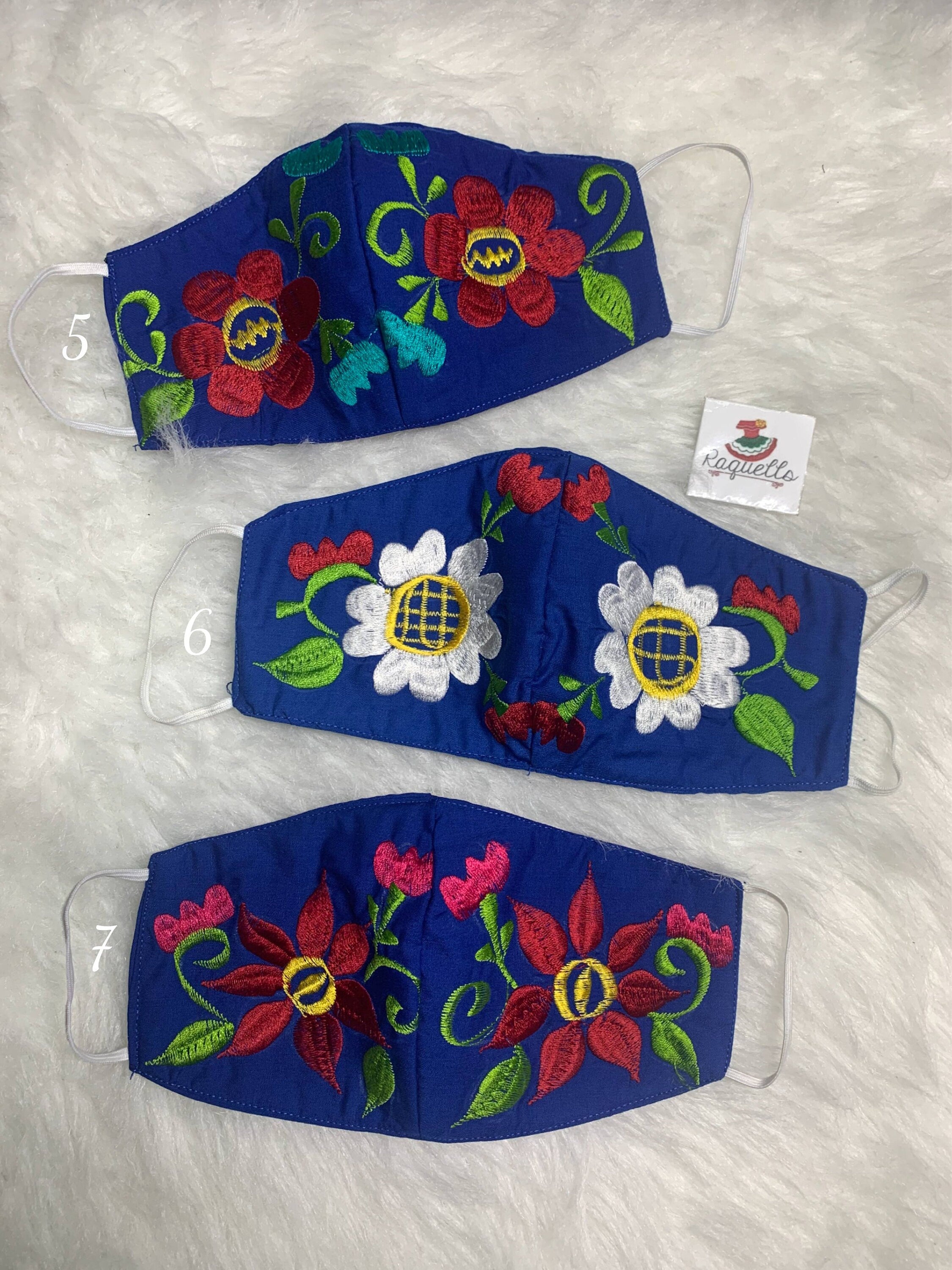Image of Floral New Style Embroidered Face Masks