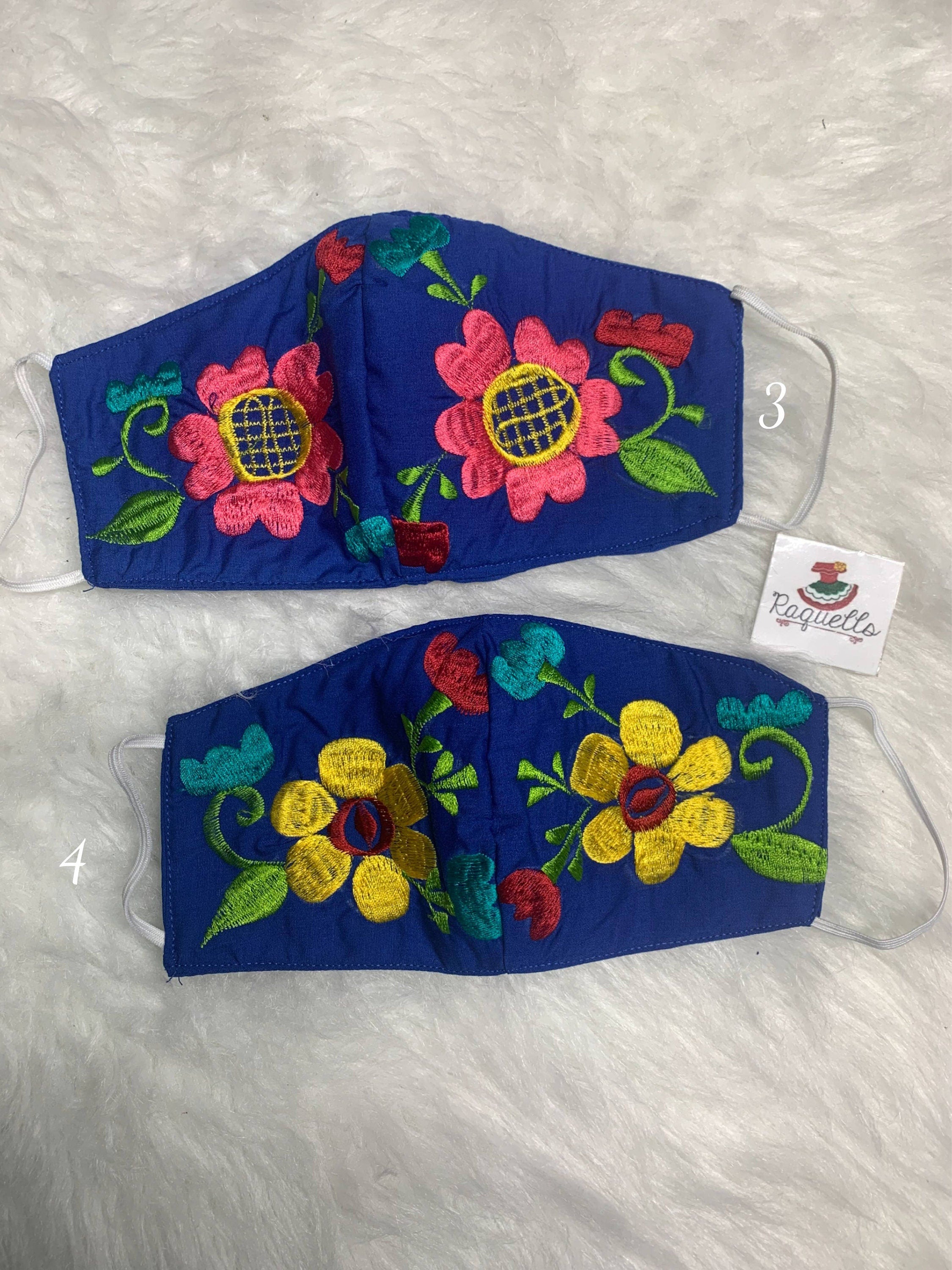 Image of Floral New Style Embroidered Face Masks
