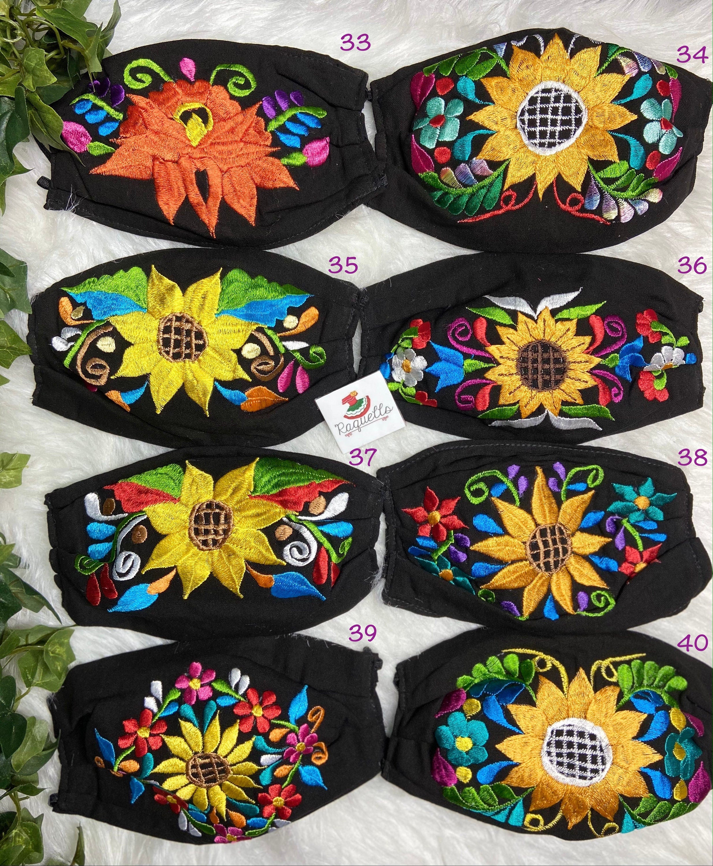 Image of ELITE & UNIQUE - Embroidered Face Masks with Filter sewn-in